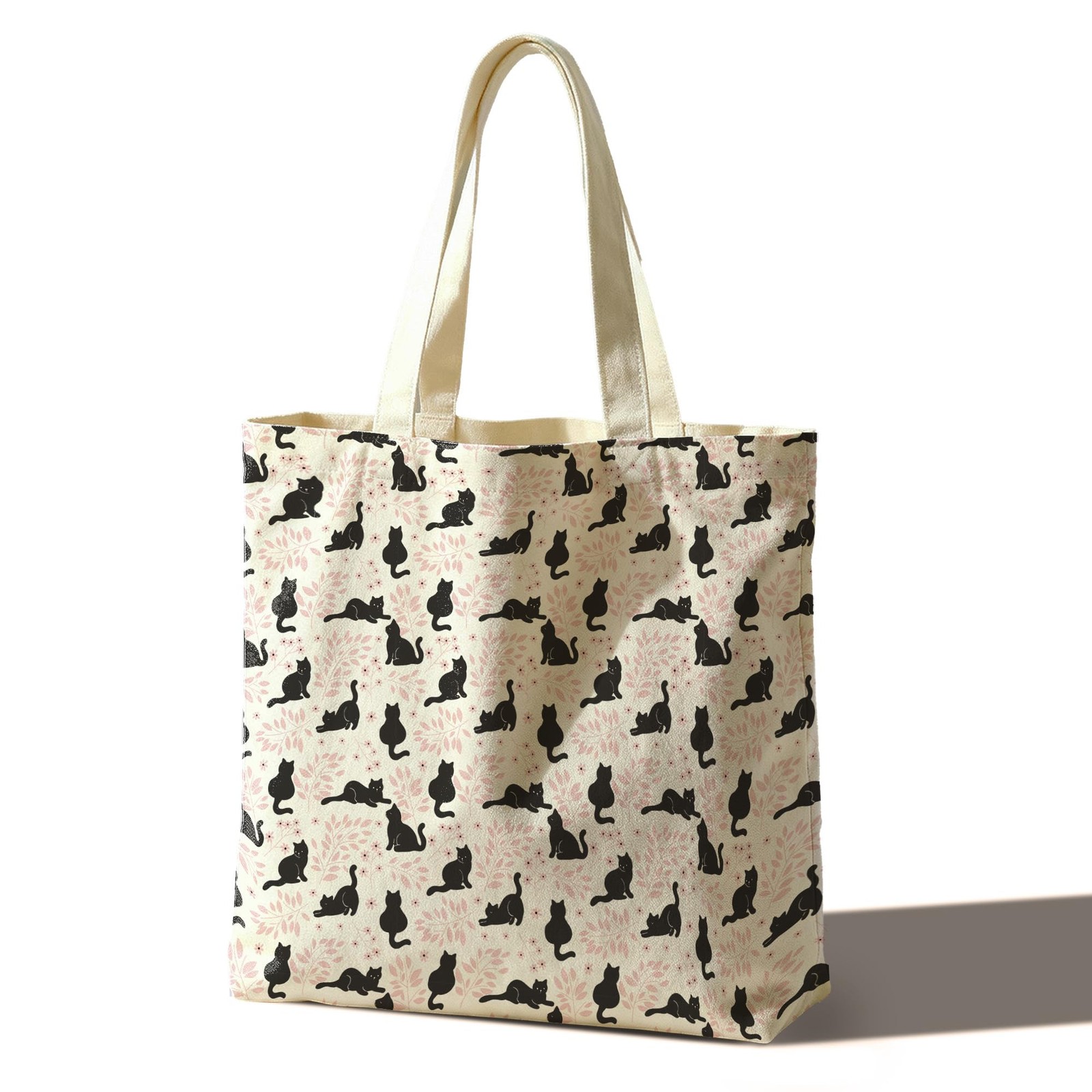 Cat Tote Bag For Women Man, Cute Cats Tote Bag, Reusable Work Shopping Grocer…