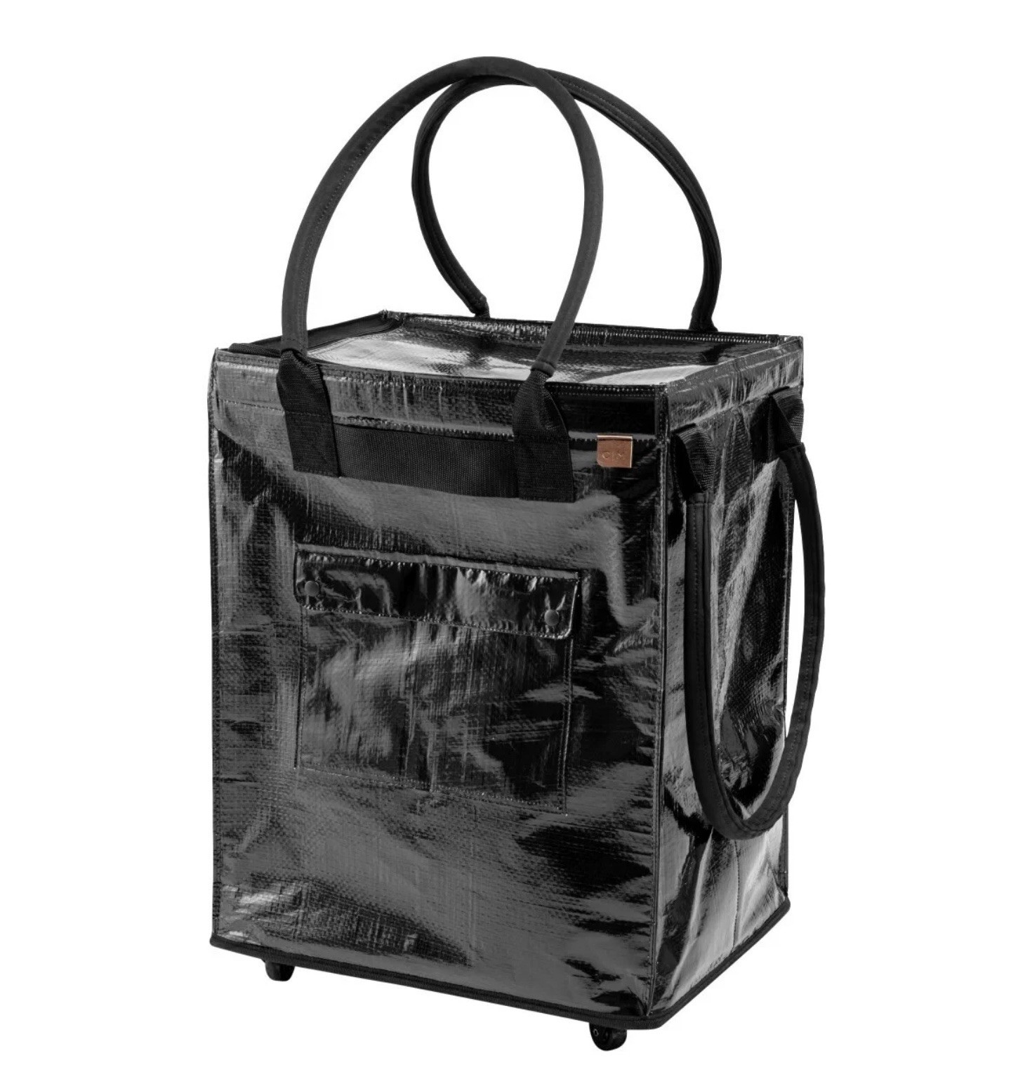 Viral CleverMade Foldable Tote Bag on Wheels, 14”Lx18”Wx24”H Soft Grip