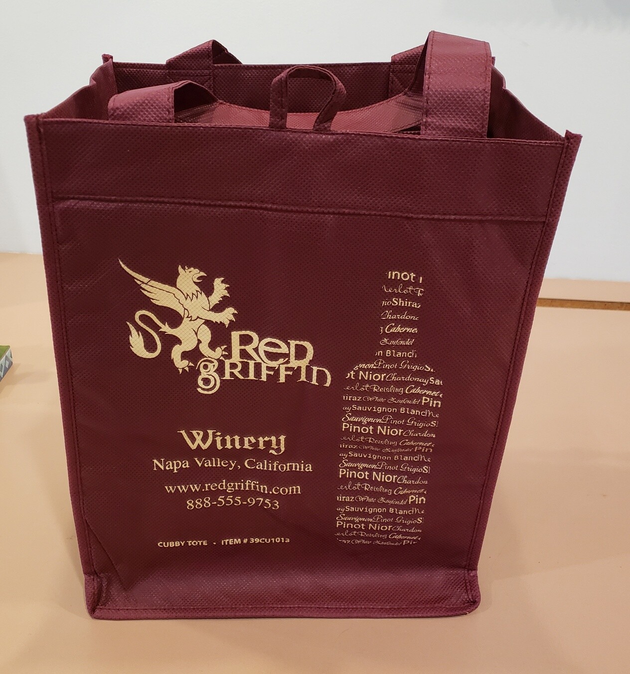New Cubby Tote Cloth Shopping Bag 6 Compartments Recycled Materials 10 X 7 X 13