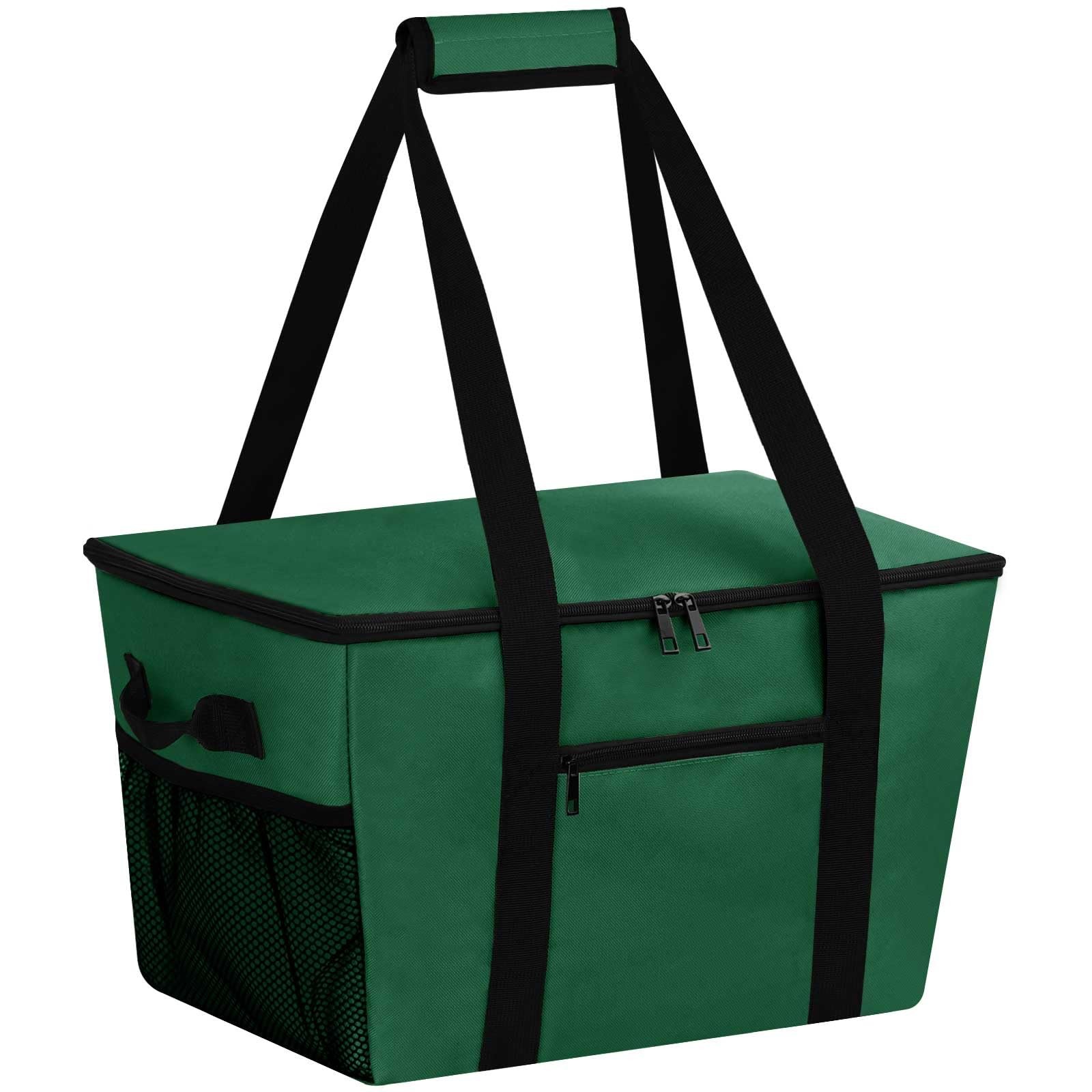 Reusable Grocery Bag – Expandable Insulated Cooler Bag with Bottom Board, Col…