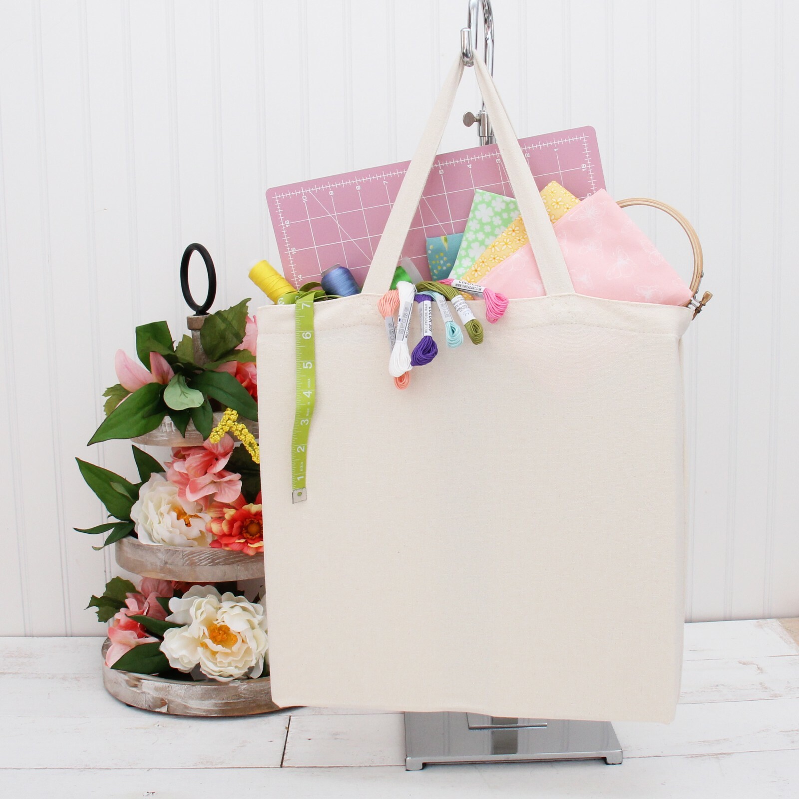 Large Cotton Canvas Shopping Grocery Tote Bags – Reusable-10oz Fabric 14.5x17x3″
