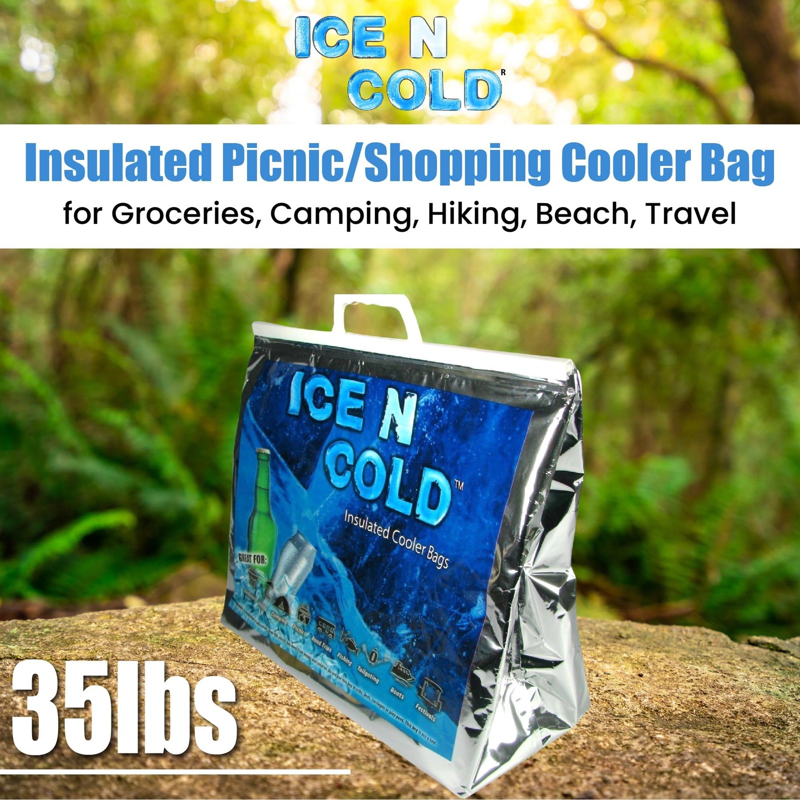 Insulated Picnic/Shopping Cooler Bags, Pack of 5, Lightweight Soft Collapsibl…