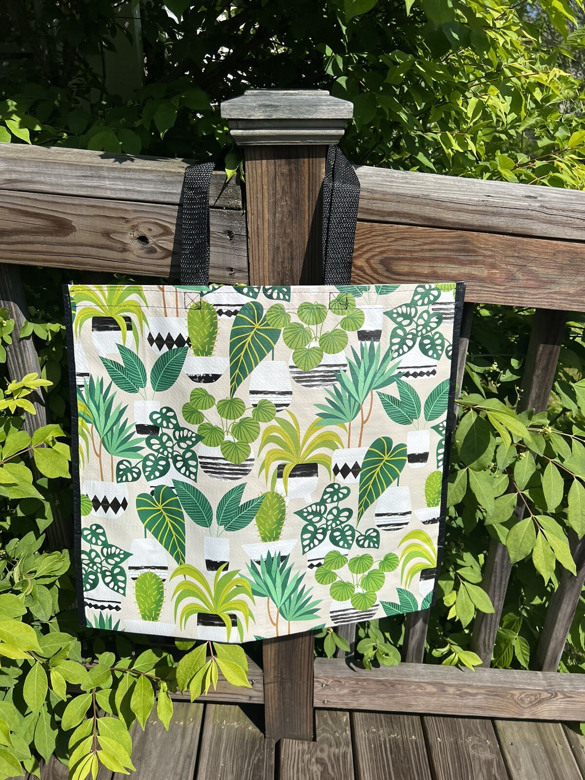 TJMAXX Large Shopping Tote Bag GARDENING 🌱HOUSE PLANTS Reusable Eco Friendly