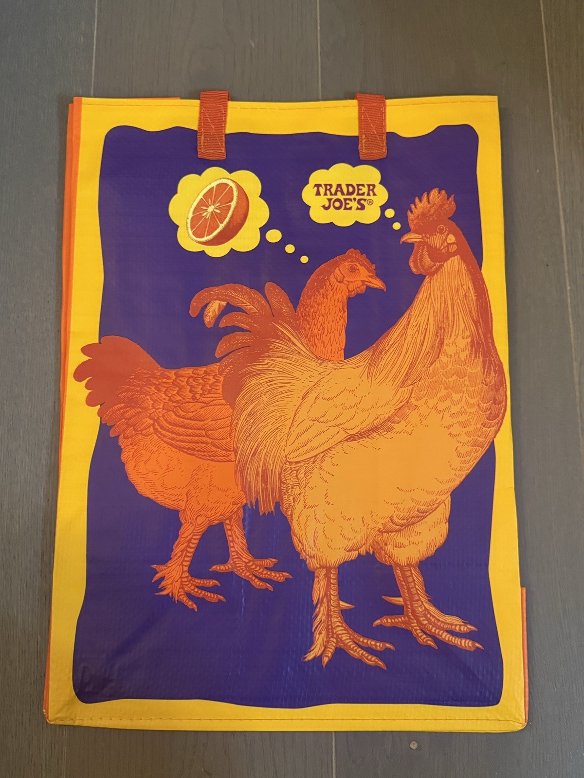 Rare Orange Chicken Trader Joe’s Reusable Shopping Bag Limited Edition.