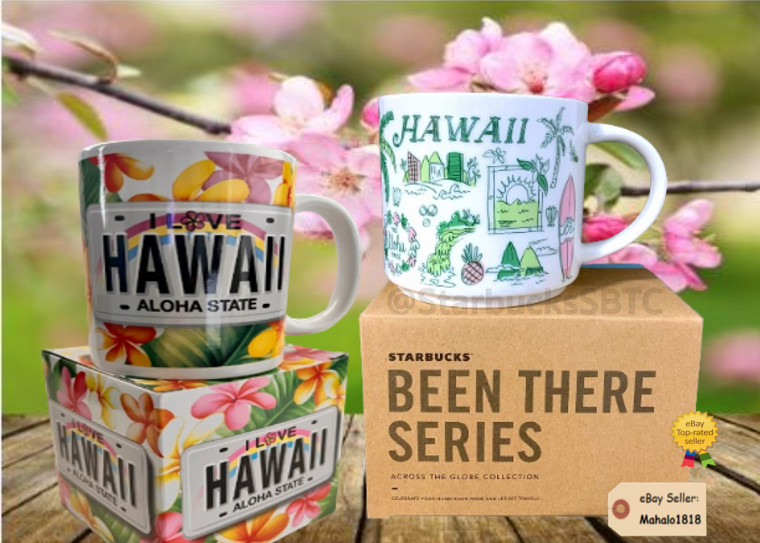 Starbucks Hawaii Mug Bundle Been There Collection Hawaii & License Plate Mug