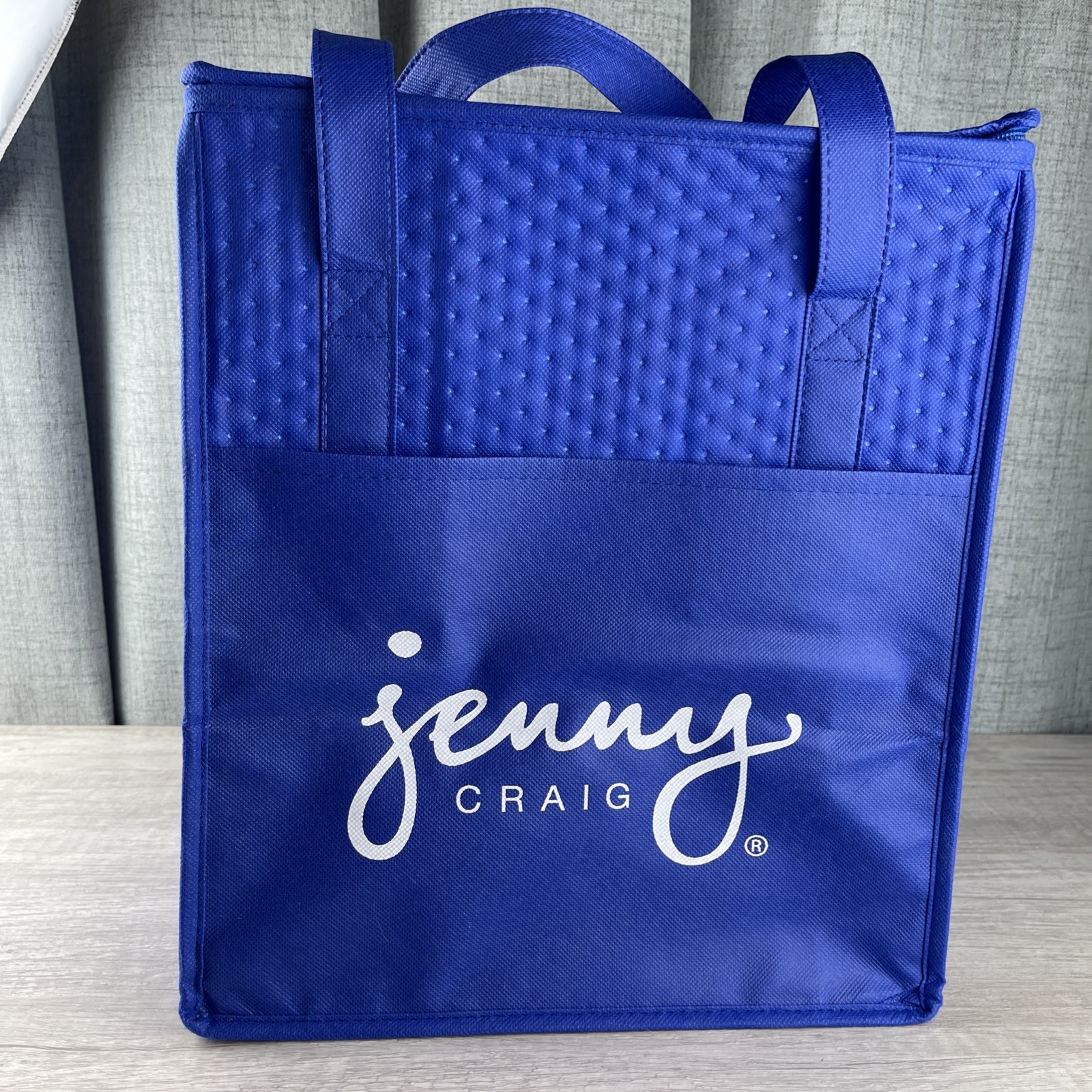 Jenny Craig Insulated Cooler Bag Double Handles Front Pocket Retired DBL Zipper