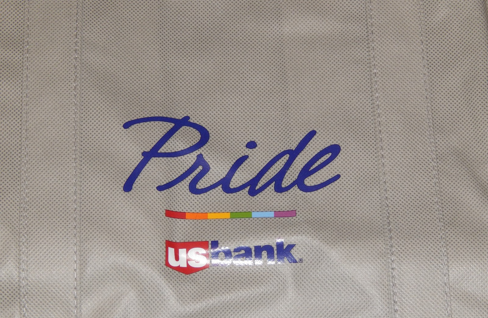 PRIDE GAY RAINBOW US BANK GRAY ECO BAG REUSABLE GROCERY 15″ X 13″ NEW