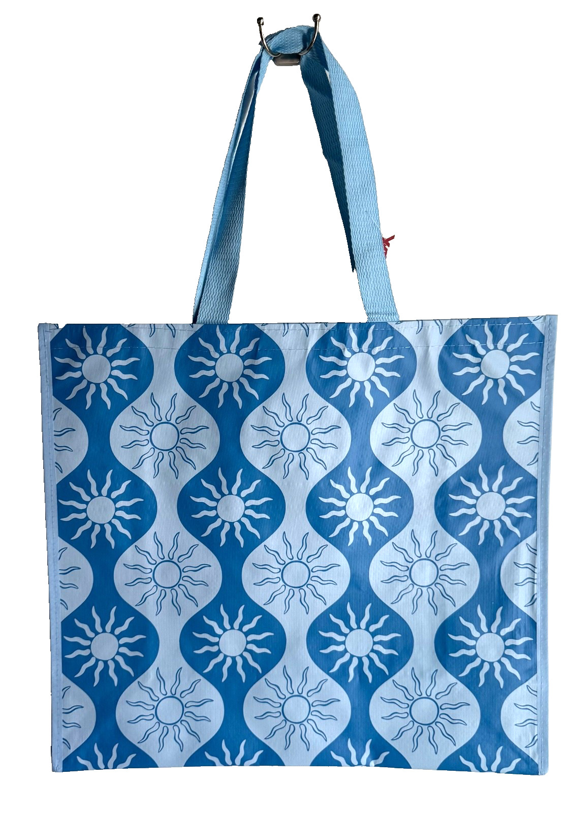 TJ MAXX REUSABLE TOTE SHOPPING BAG 20″ X 18″ SUN STAR MEDALLION BOHO BLUE NEW