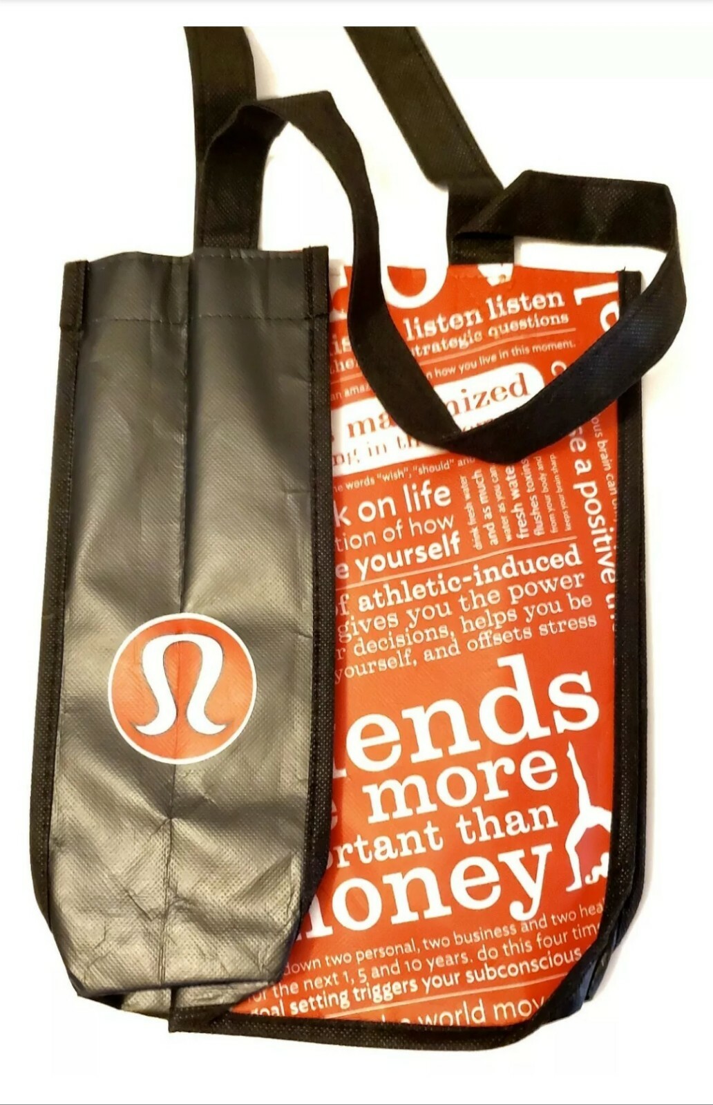 LULULEMON 20 Year Manifesto Red Reusable Shopping Gym Lunch Bag Small