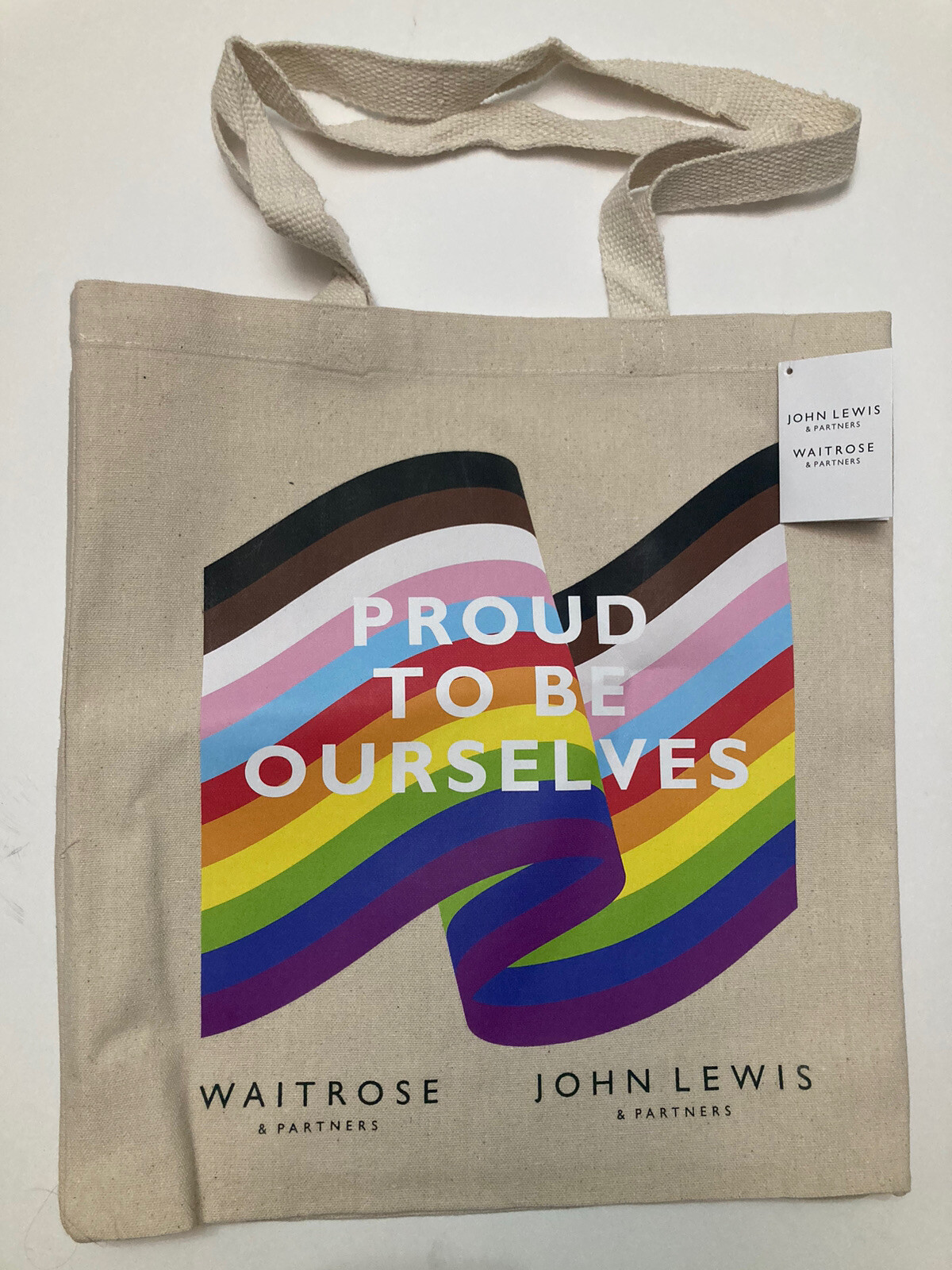 Waitrose Pride Be Ourselves Bag LGBQT 2023 Gay Lesbian Cotton John Lewis New