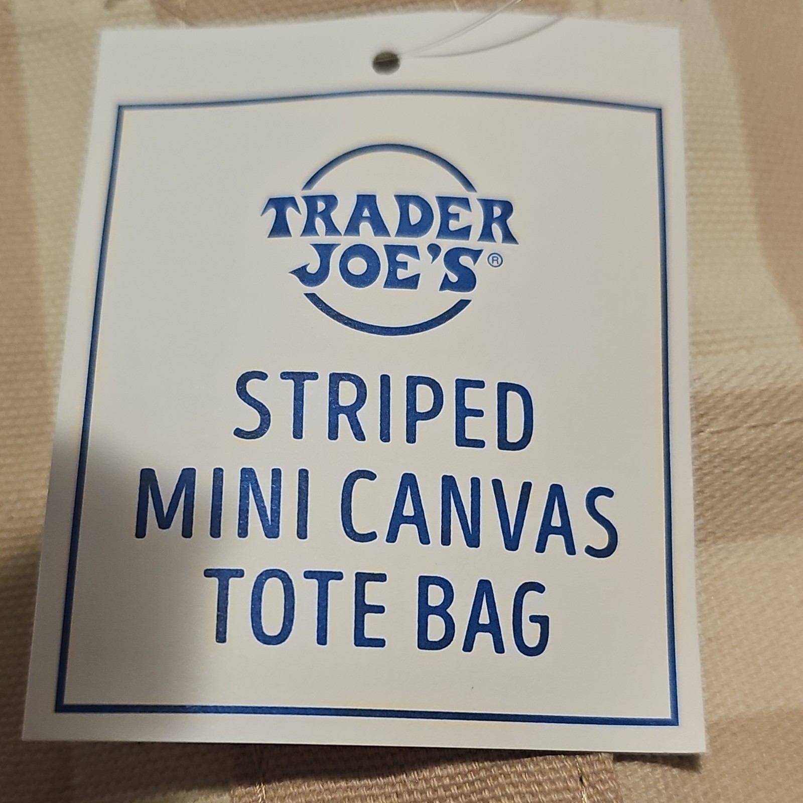 Trader Joe’s Striped Canvas Mini Tote Bag Set Of 4 Multicolor 12x12x6 in