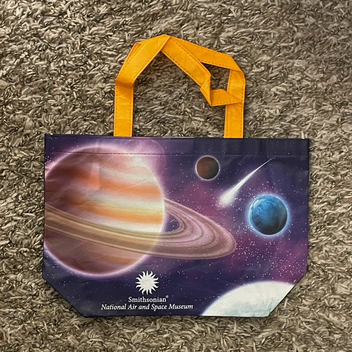 SubwayKids Foldable Reusable Tote Shopping Bag Space Pattern Polyester Small