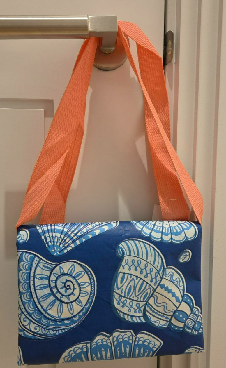 NWT Home Sense – Blue & White Seashells – Large Reusable Shopping Tote Eco Bag