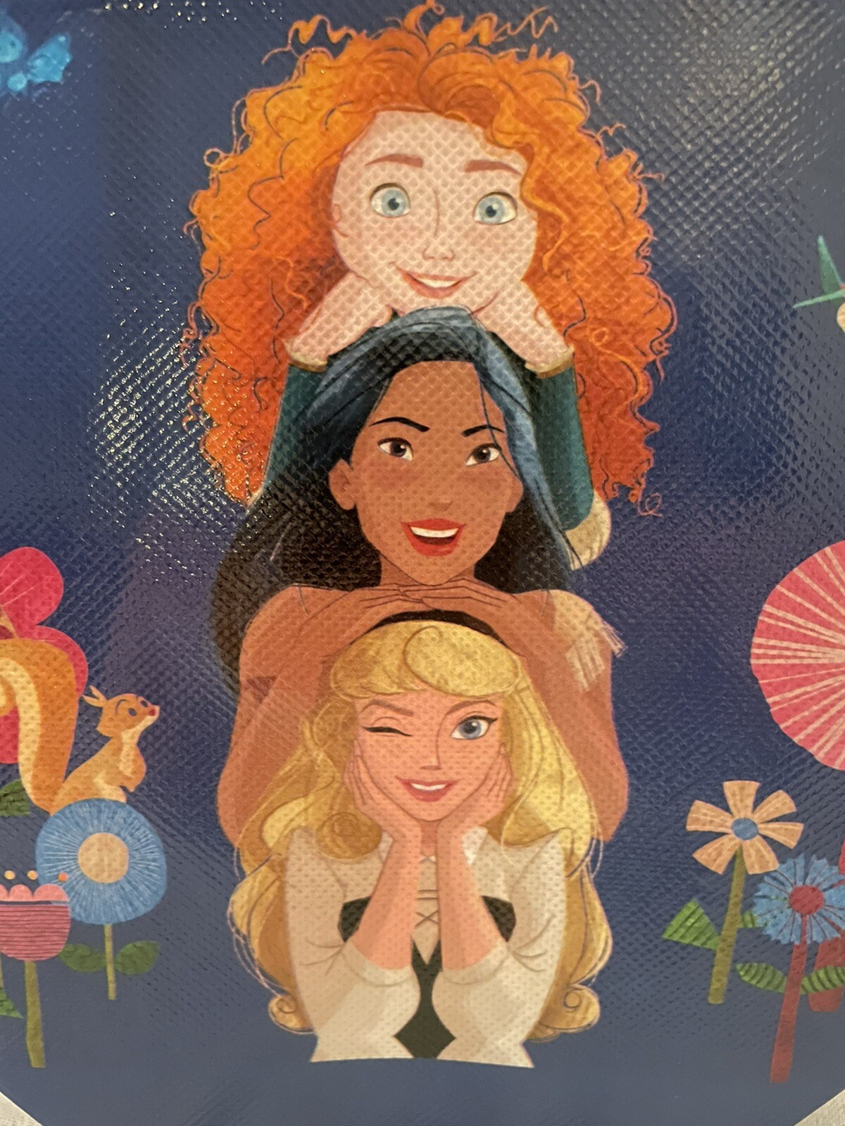 NEW Disney Princess 2 Pack Mini Reusable Halloween Bags w/ Handles Pink/Blue