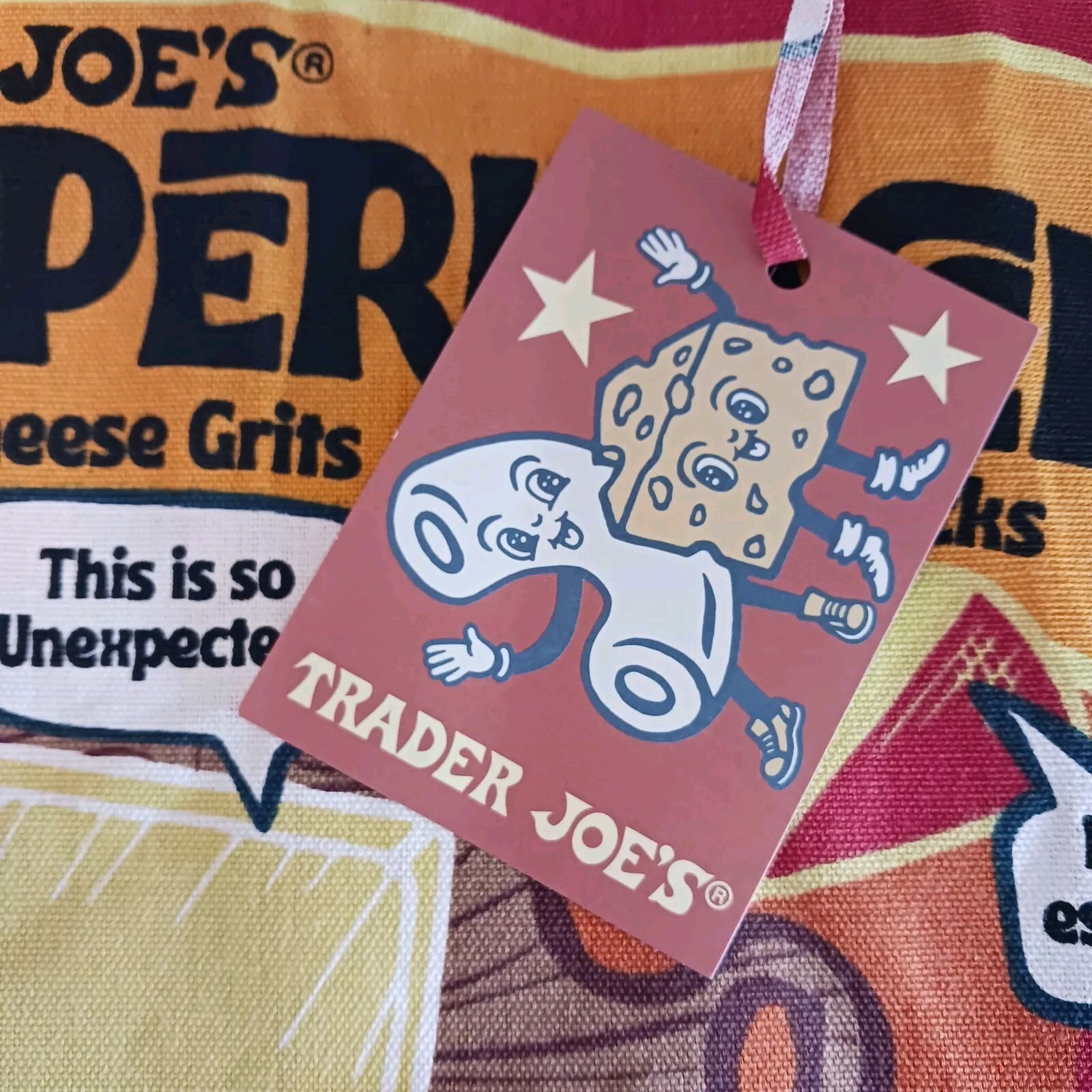 Trader Joe’s New Design NWT Cheese 🧀 Bag! Wash, Fold, Reuse And Shop In Style!
