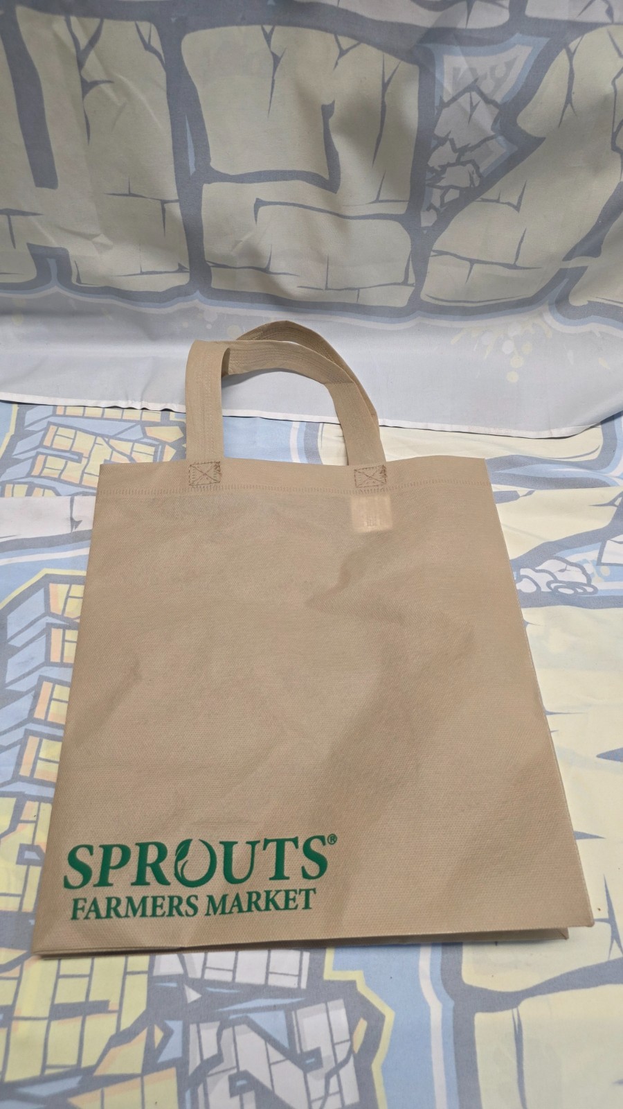 Sprouts Farmers Market Bag LOT OF 4 Reusable Tote Handles Brown ECO Friendly