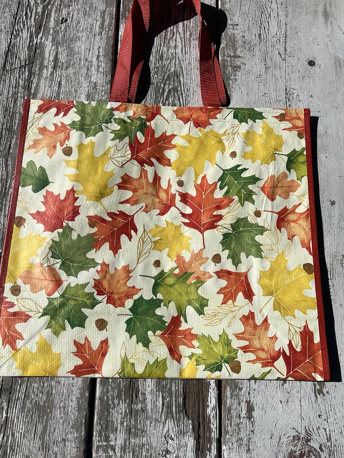 🍁FALL 🍁🍁Reusable Tote Bag ~ 20″ X 18″ X 8″ ~ FALL LEAVES by HOMEGOODS