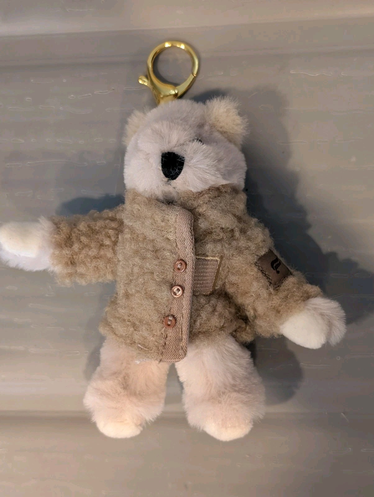 Fabletics Reusable Canvas Tote Bag With Fabletics Plush Bear Bag Charm