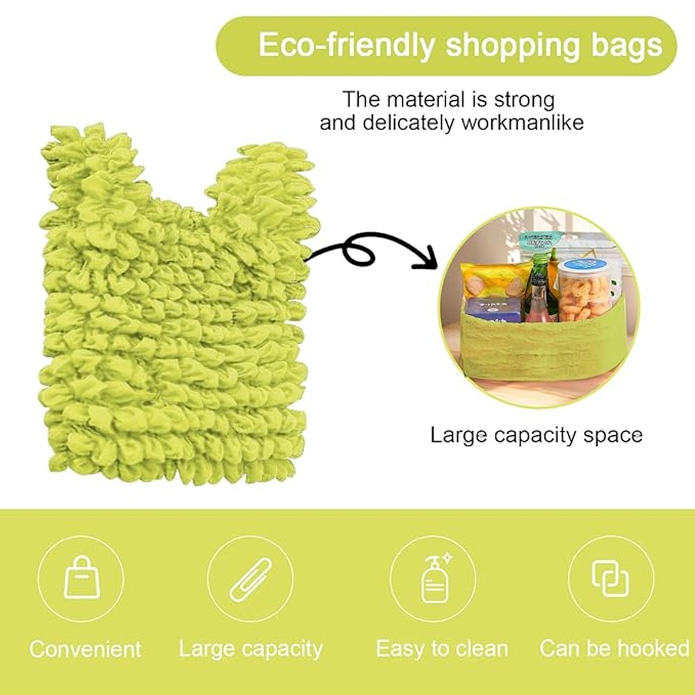 6PCS Magic Stretch Portable Foldable Handheld Bags Reusable Grocery AOV