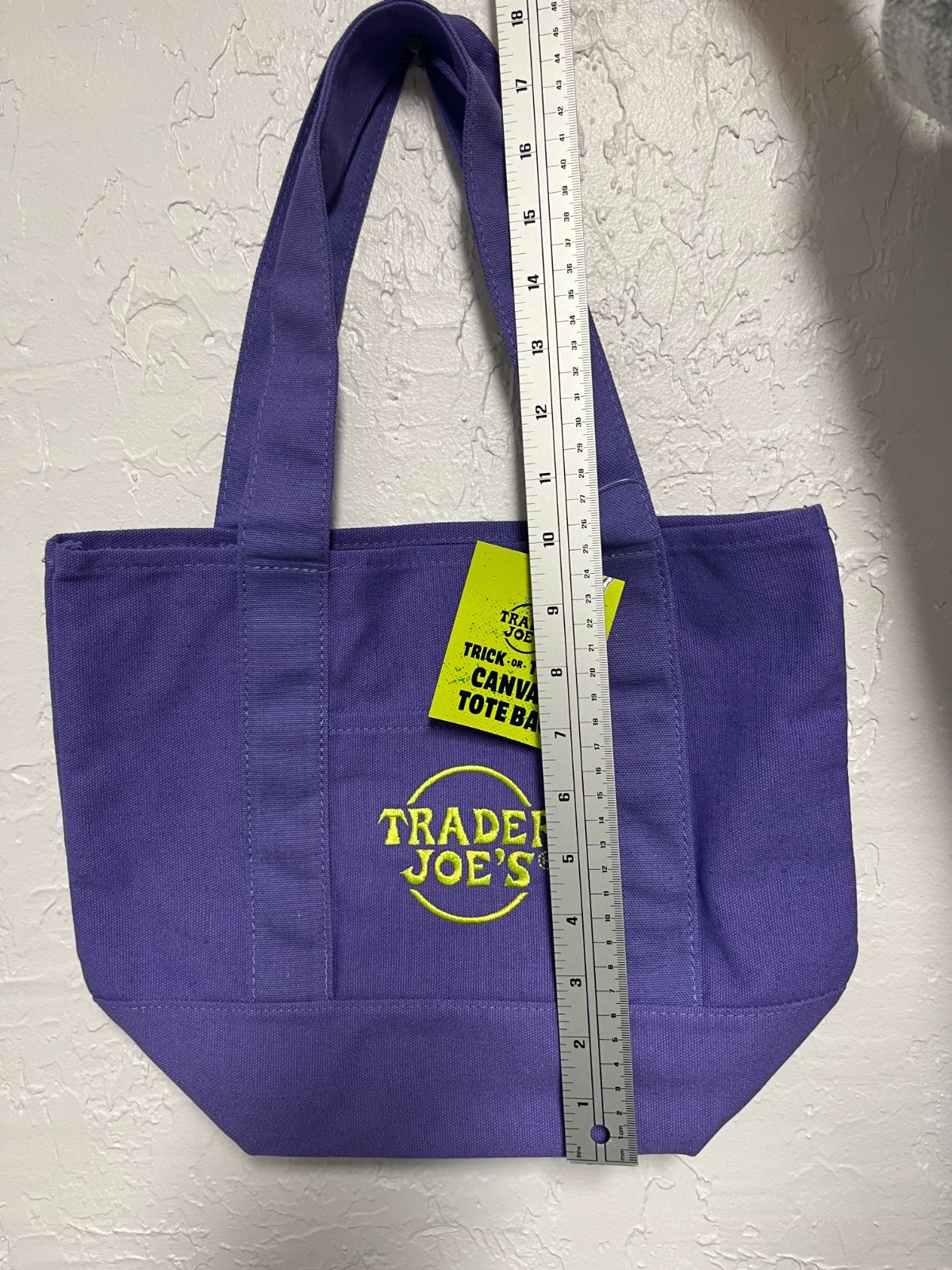 Trader Joe’s Purple Canvas Trick or Treat Tote Bag