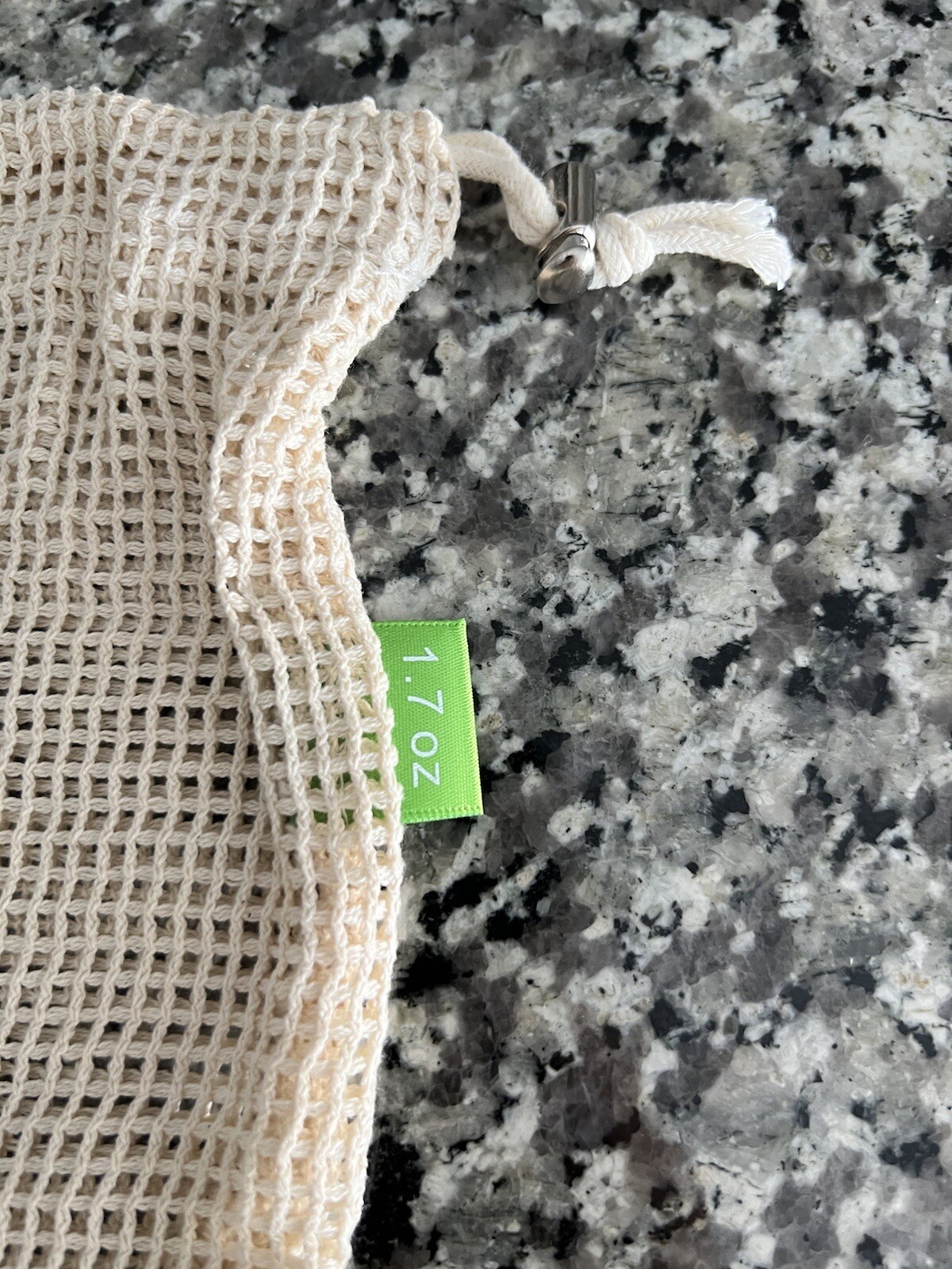 Organic Produce Bag Mesh 100% Cotton (17”x12.7”)(43.5cmx32.5cm) Natural Reusable