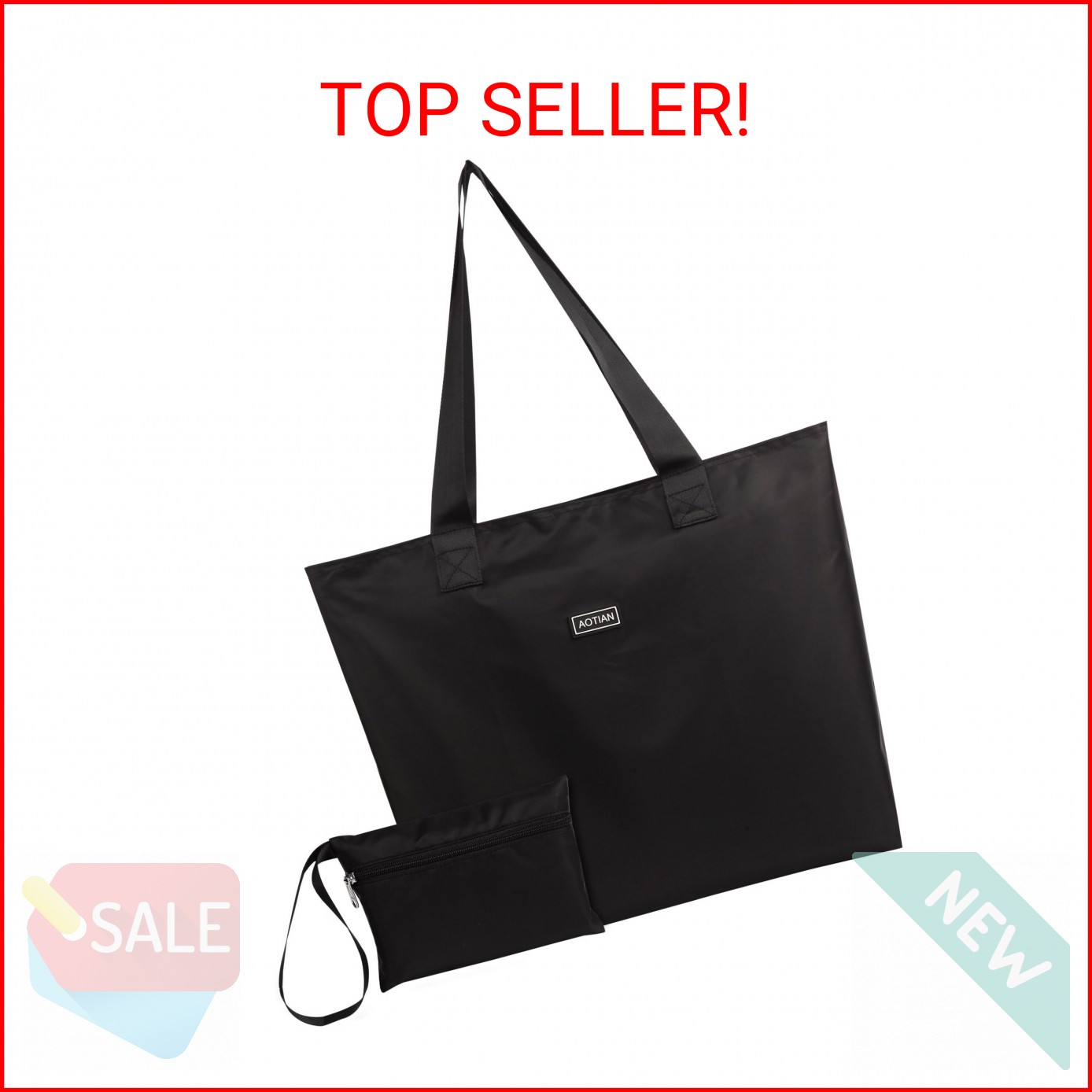 AOTIAN Heavy Duty 20 Liter Reusable Grocery Bags, Thickened Tear-Resistant Polye