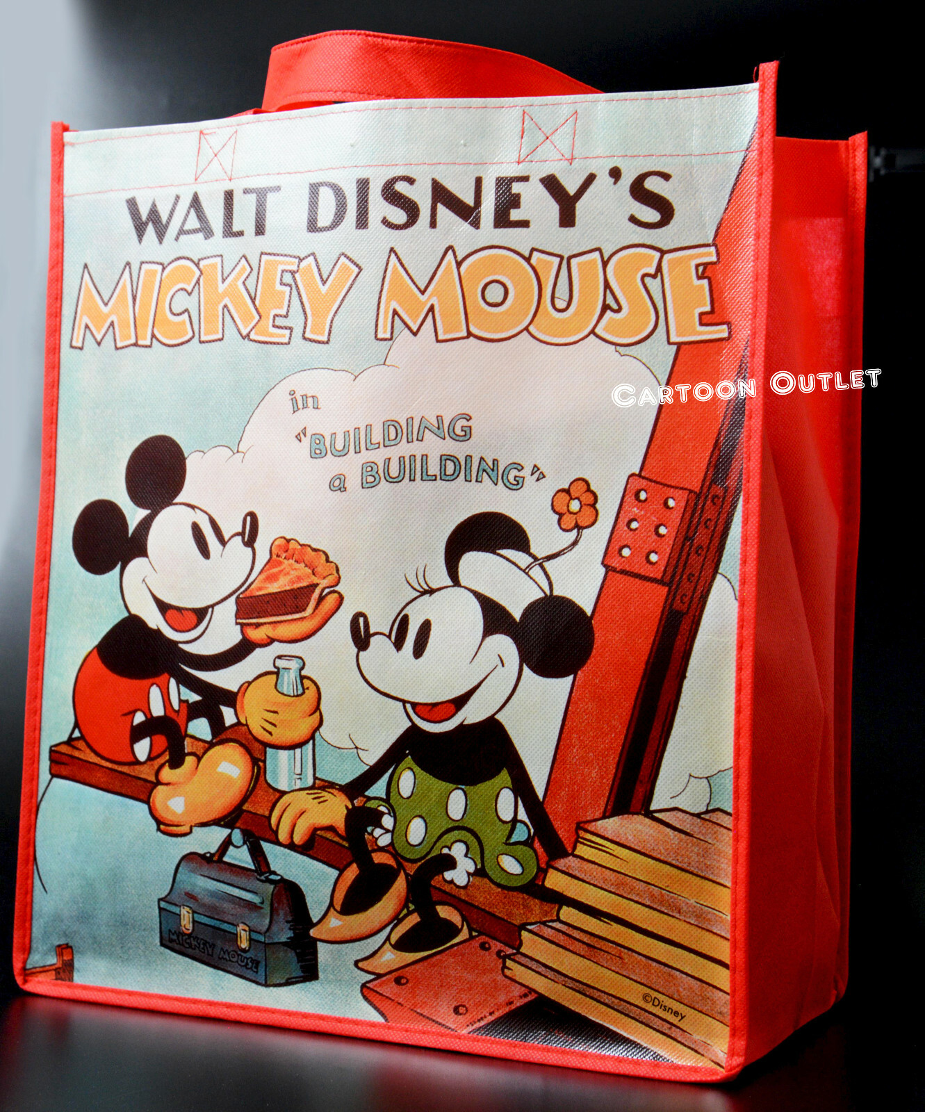 Disney Mickey Tote Shopping Bag Large Reusable Classic Minnie Mouse Gift Bag