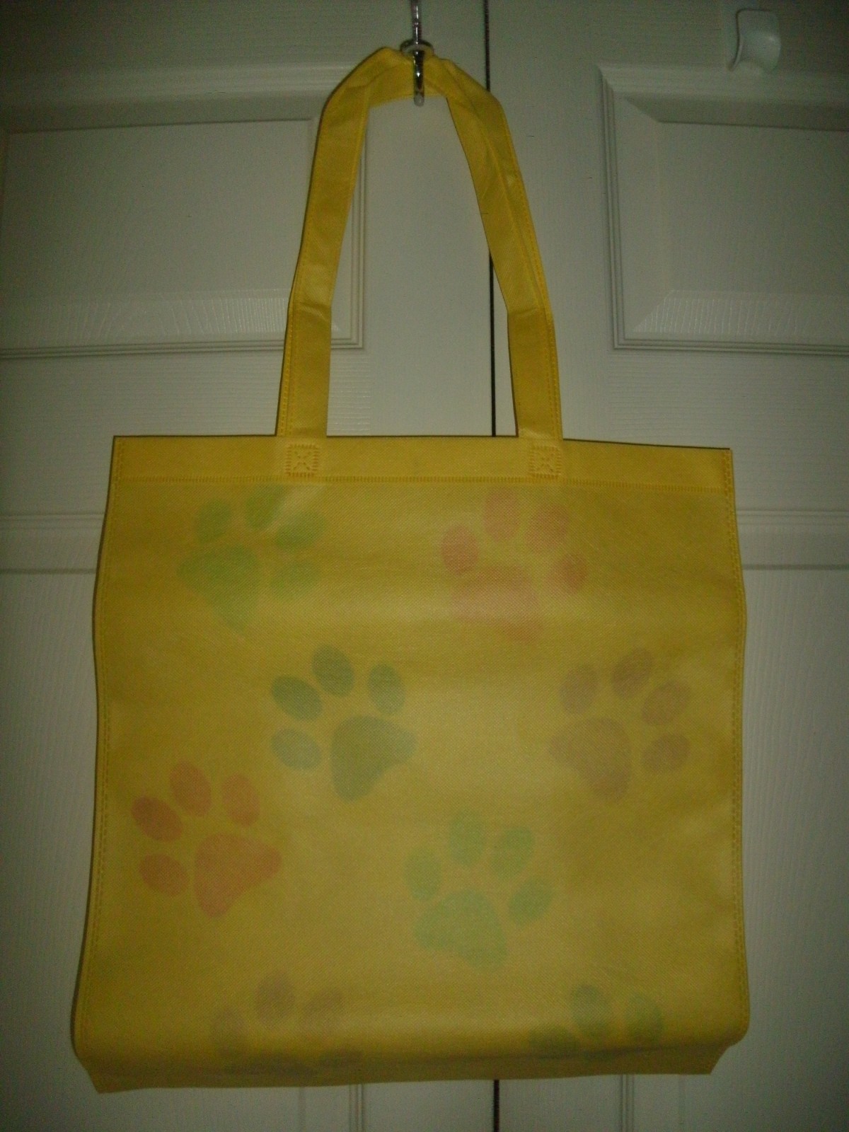 NEW Pawprints Totes Set of 3 Shopping Travel Bags double handles 15×17″ fabric
