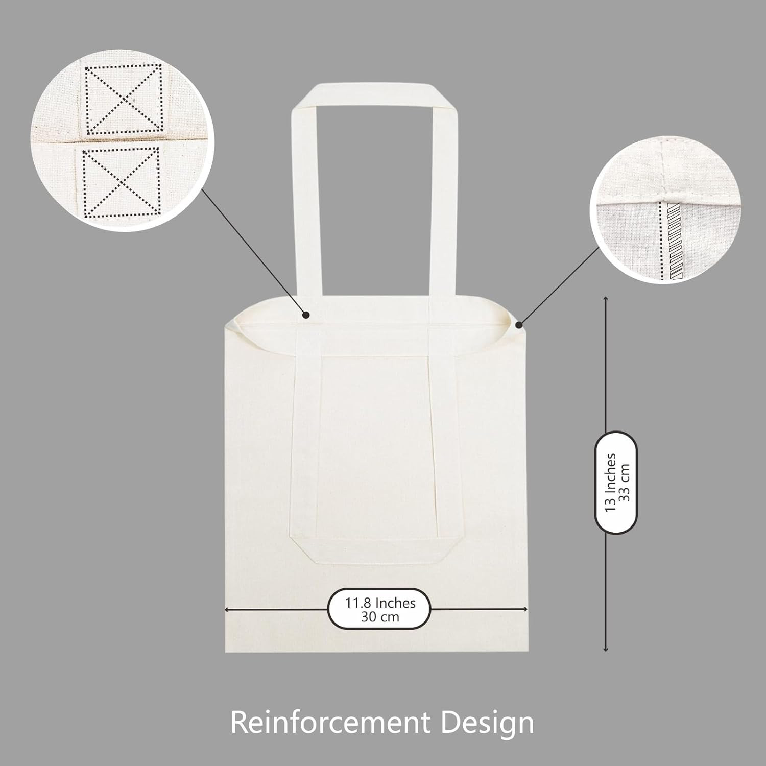 10-Pack Economical 11.8″X13″ Cotton Tote Bags, Lightweight Small Reusable Grocer