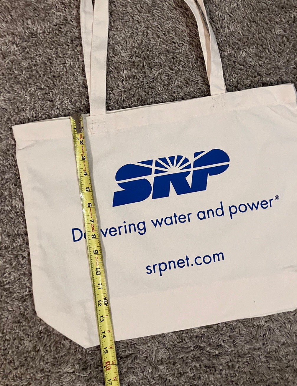 Canvas Tote SRP Arizona Logo 14 x 5.5”Reusable Shopping Bag is 15” plus Handles