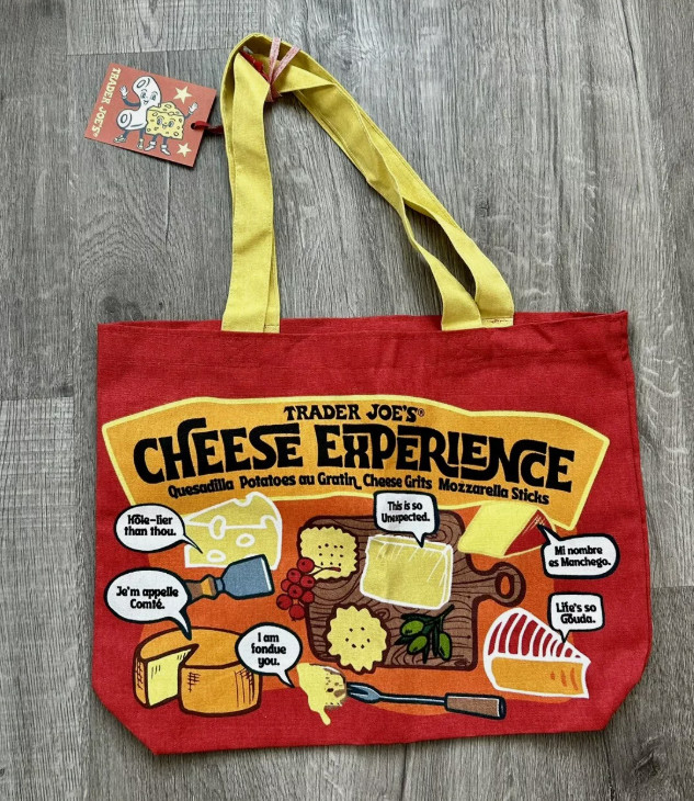Trader Joe’s NEW CHEESE BAG NWT 80578 19″Wx14″Hx 24″H w/handles x 4″D(L12