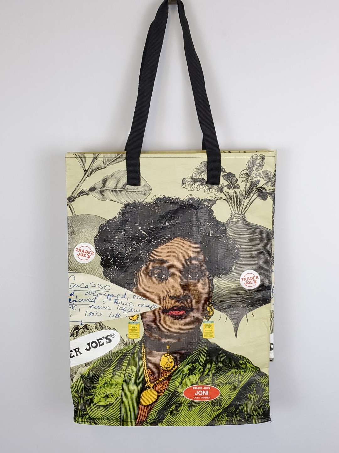 Trader Joe’s Grocery Bag Reusable Joni Jolene Crew Member Art Print Limited E