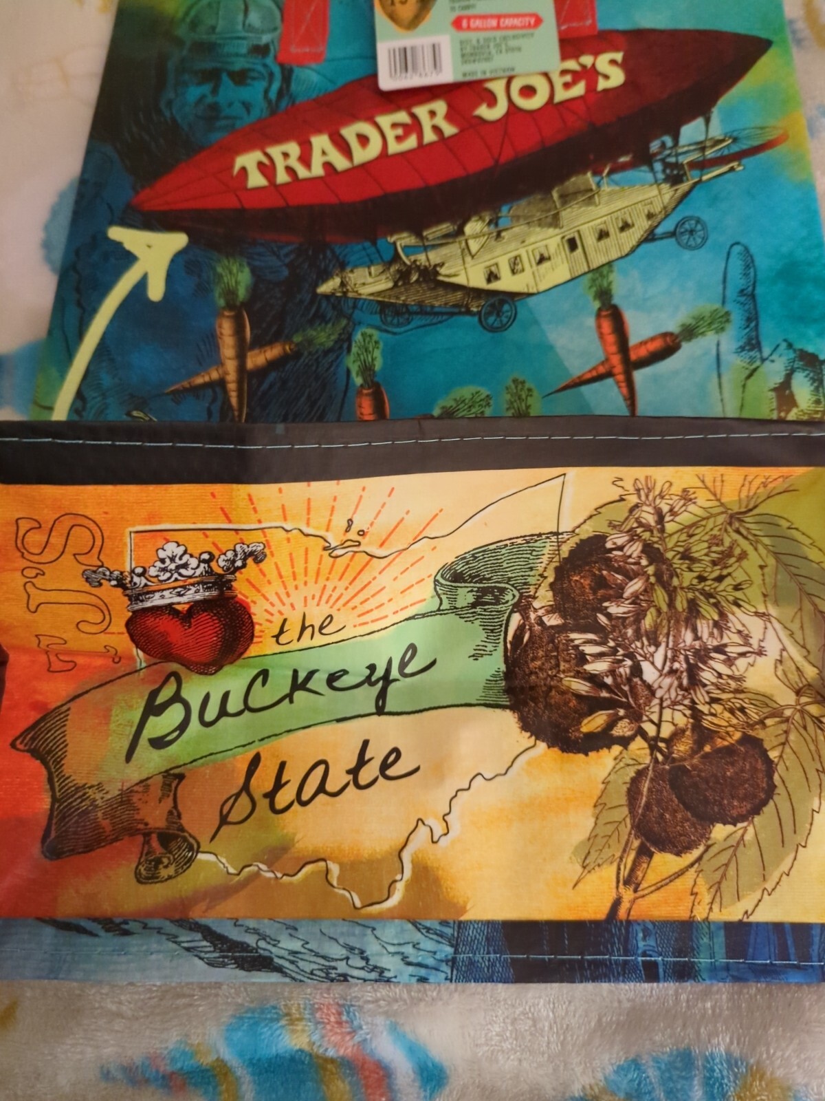 1 Trader Joe’s OHIO (BUCKEYE STATE) BAG Reusable Shopping Grocery ECO Bag,NWT