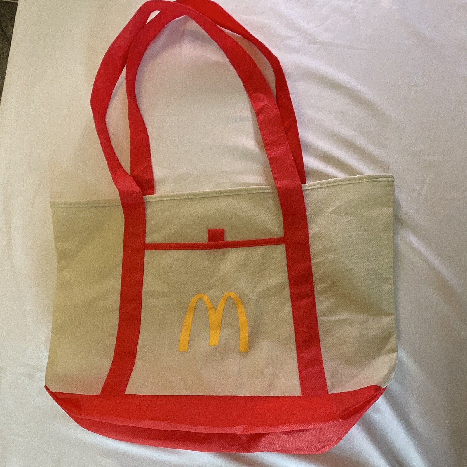 McDonald’s Reusable Tote Shopping Bag Beige/Red Yellow Golden Arches Logo