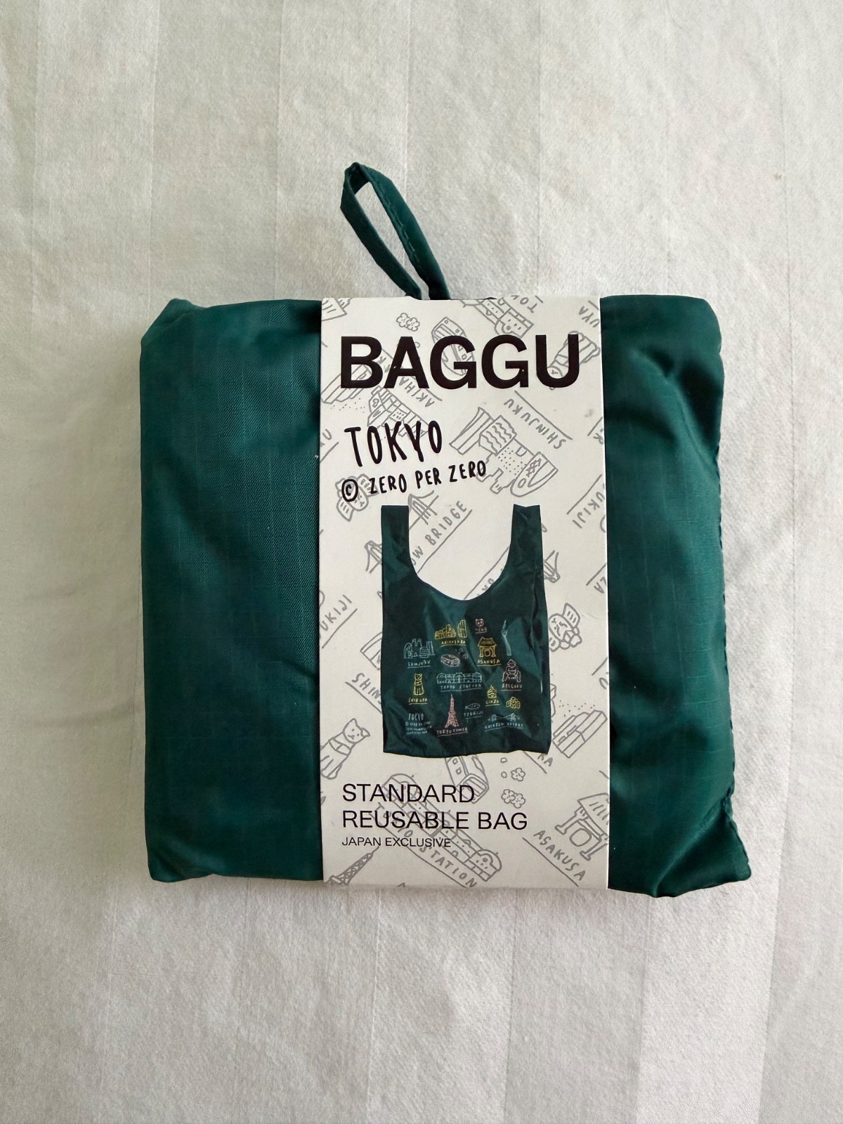 BAGGU Tokyo Map Japan Exclusive Standard Reuseable Bag – Green