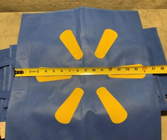 Lot of 16 Walmart Large Reusable Shopping Bags, Brand New