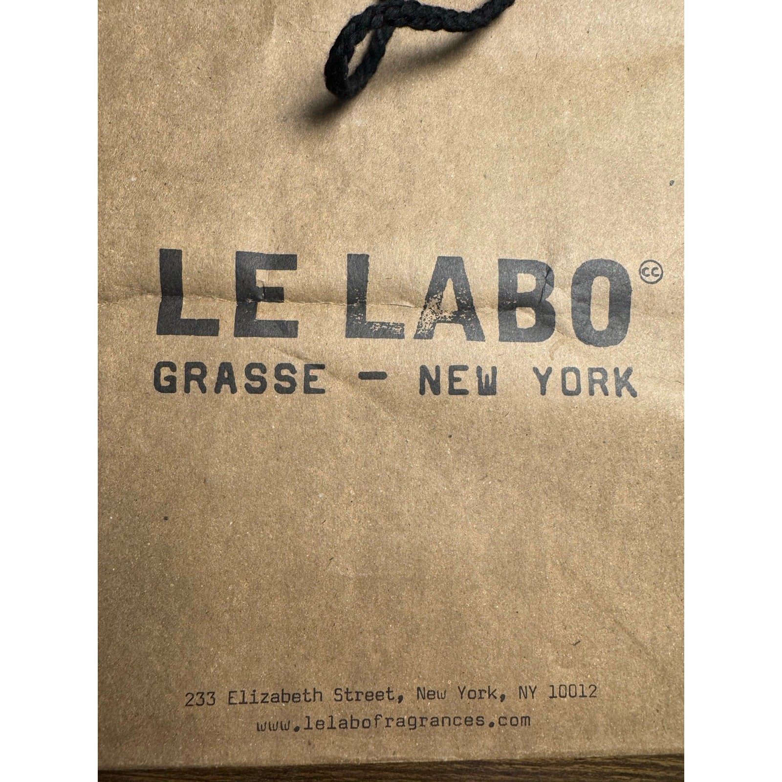 Le Labo Grasse New York Paper Shopping Gift Bag 10 x 8 x 4 in – Brown