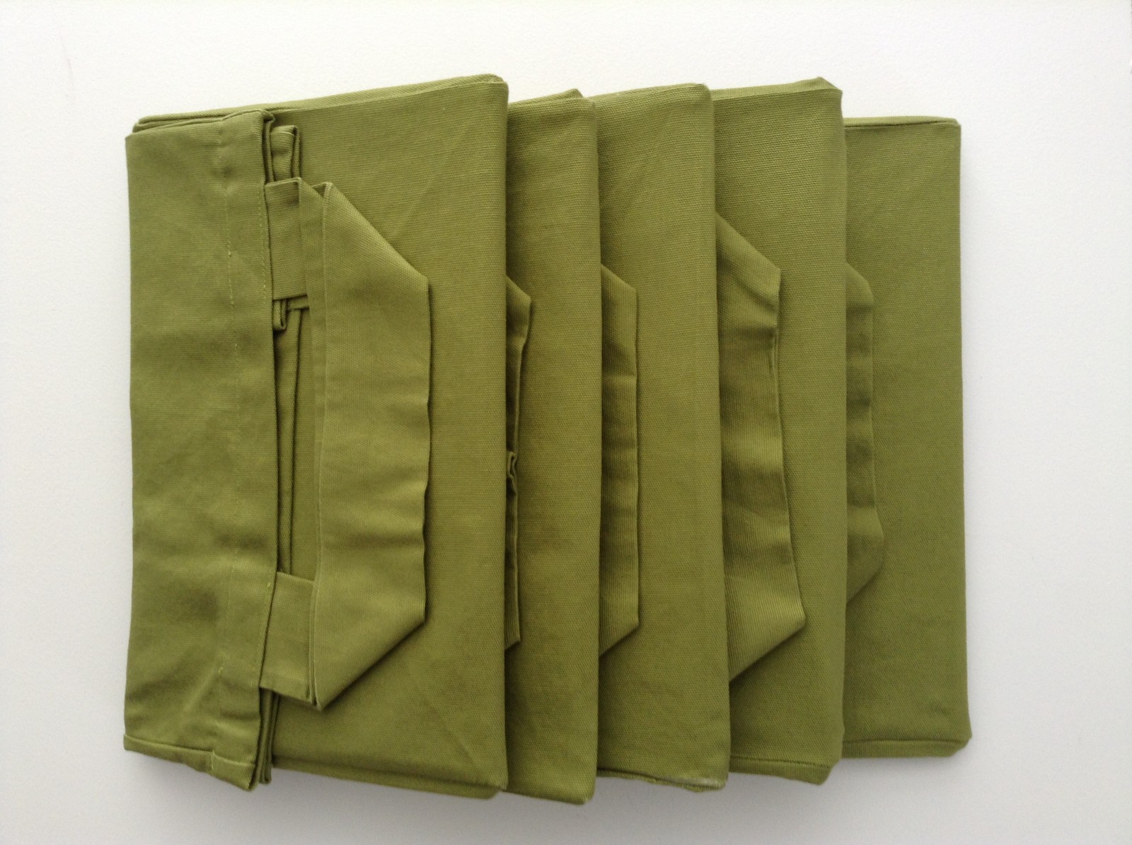 NEW – SET OF 5 HANDMADE LIGHT-MEDIUM WEIGHT COTTON TOTES / GROCERY BAGS