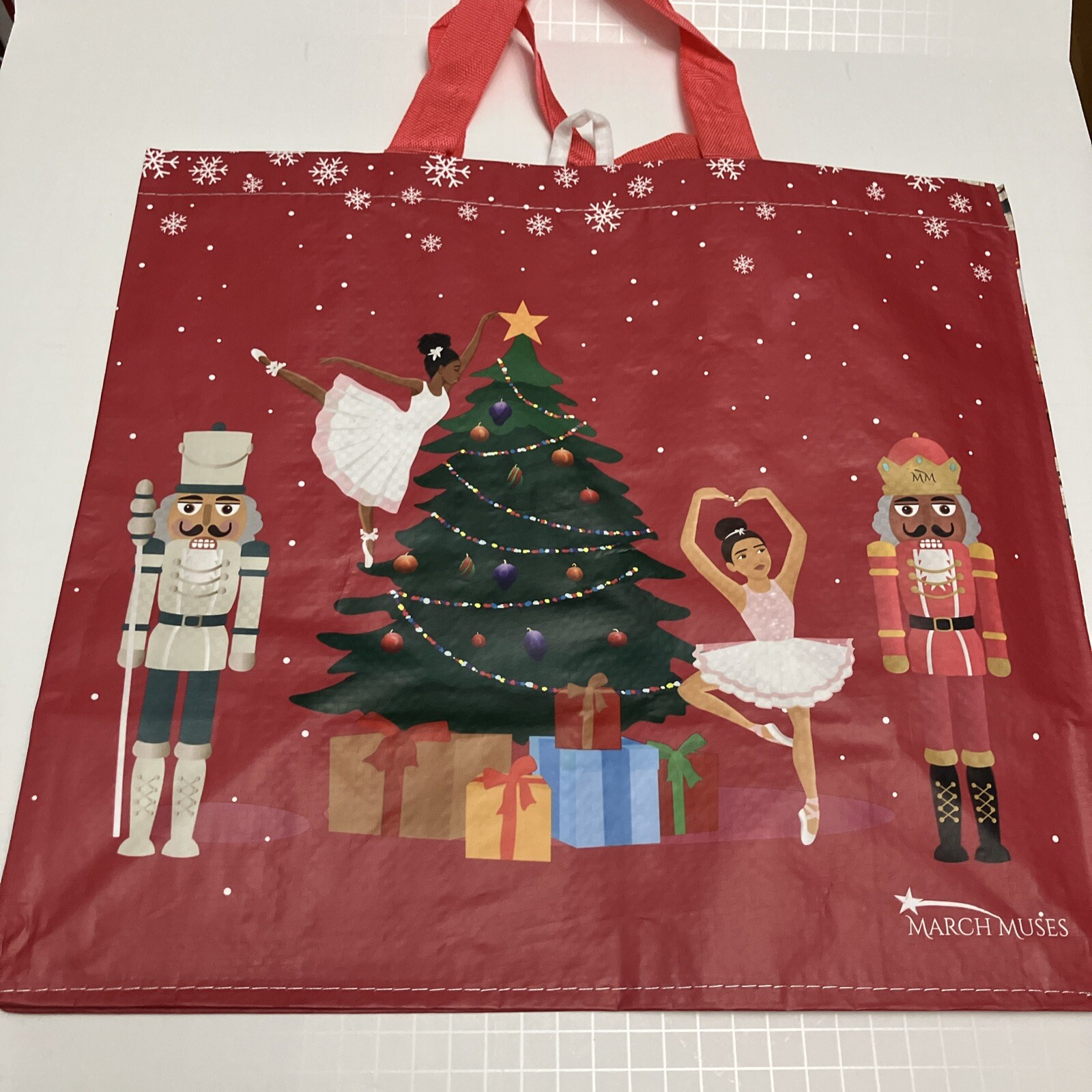 Tesco March Muses Christmas Tote Bag Ballerina Black Nutcracker Red Holiday 2024