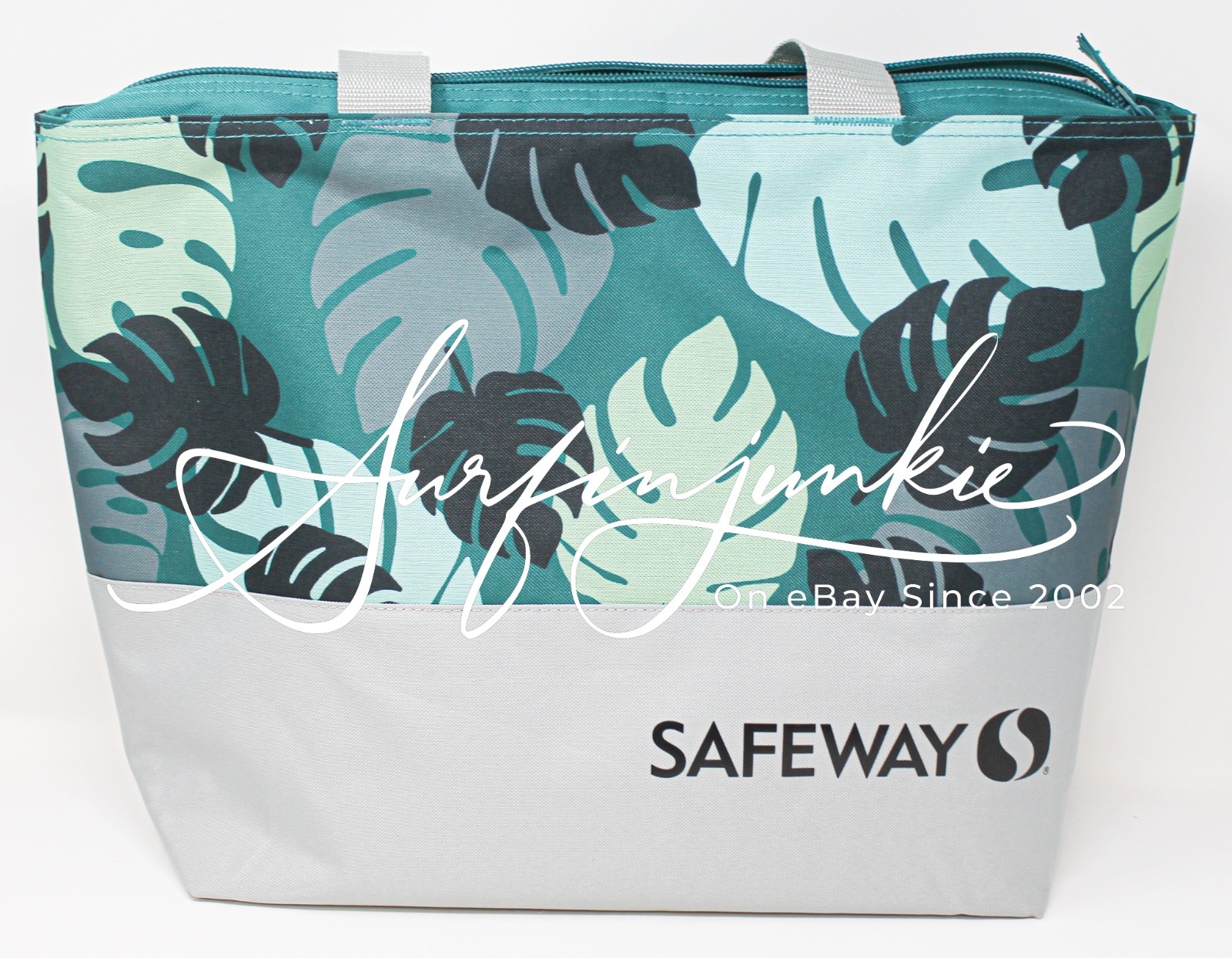 Safeway Hawaii Insulated Shopping Bag Cooler XL Monstera Palm Leaves Green 2026