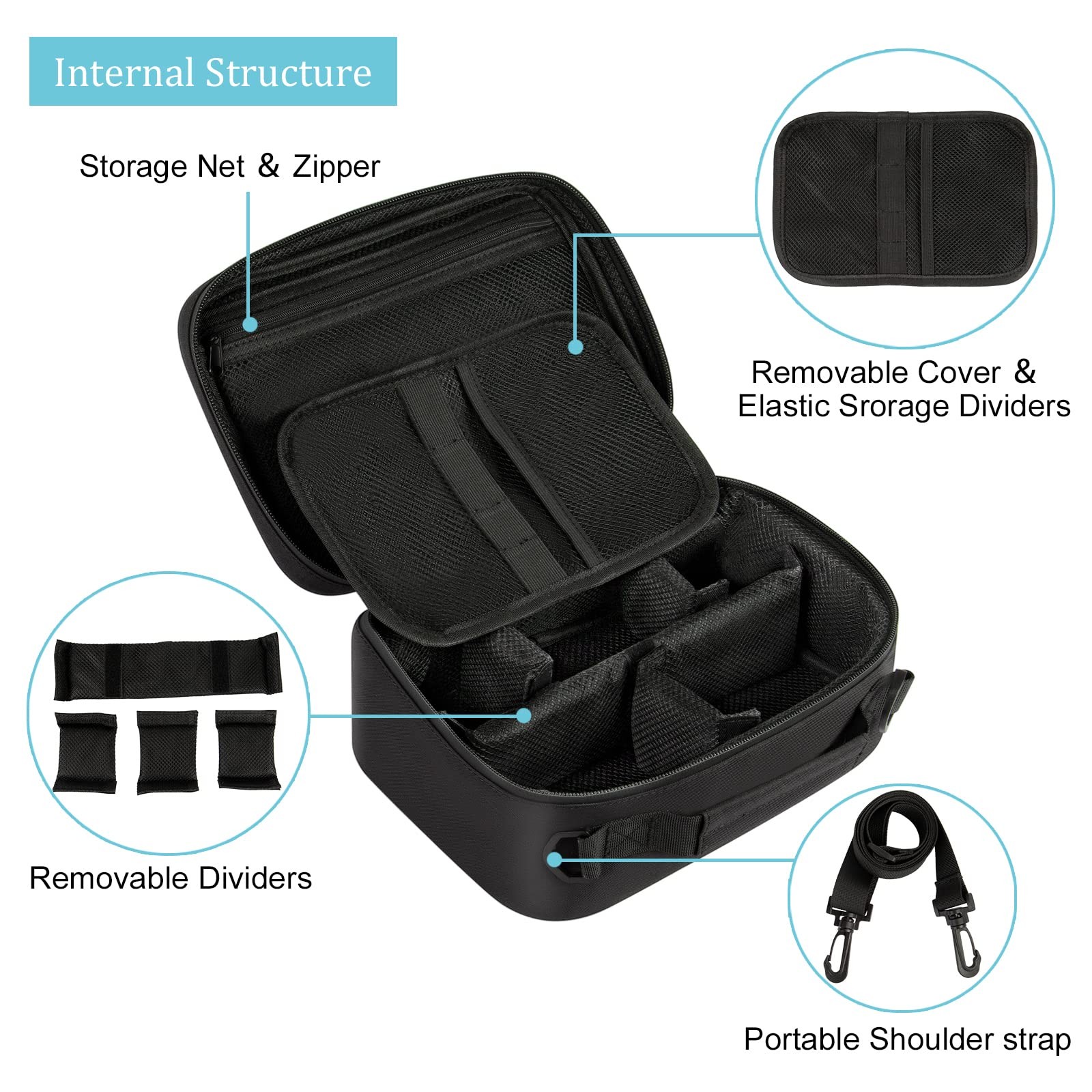 MATEIN Smell Proof Bag, Odor Bags, Stash Box 1 Count (Pack of 1), Black