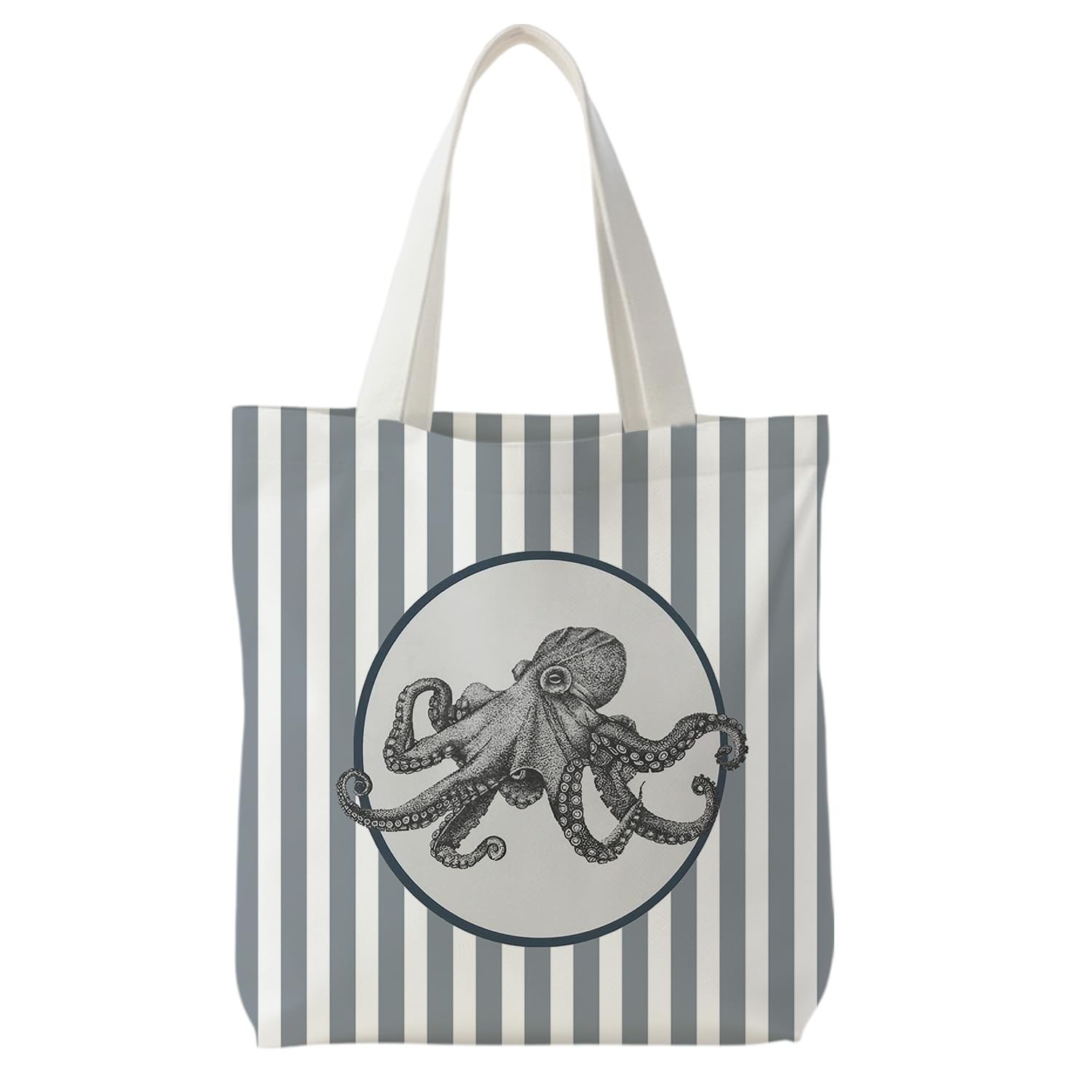 Octopus Gifts Tote Bag for Women, Ocean Beach Octopus Canvas Tote Bag, Coasta…