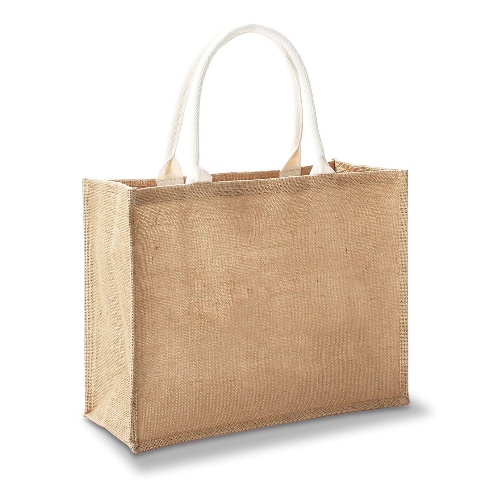 1 Pack Large Jute Tote Bag, 16.5 x 7 x 13, Burlap, Beach, Shopping, Wedding
