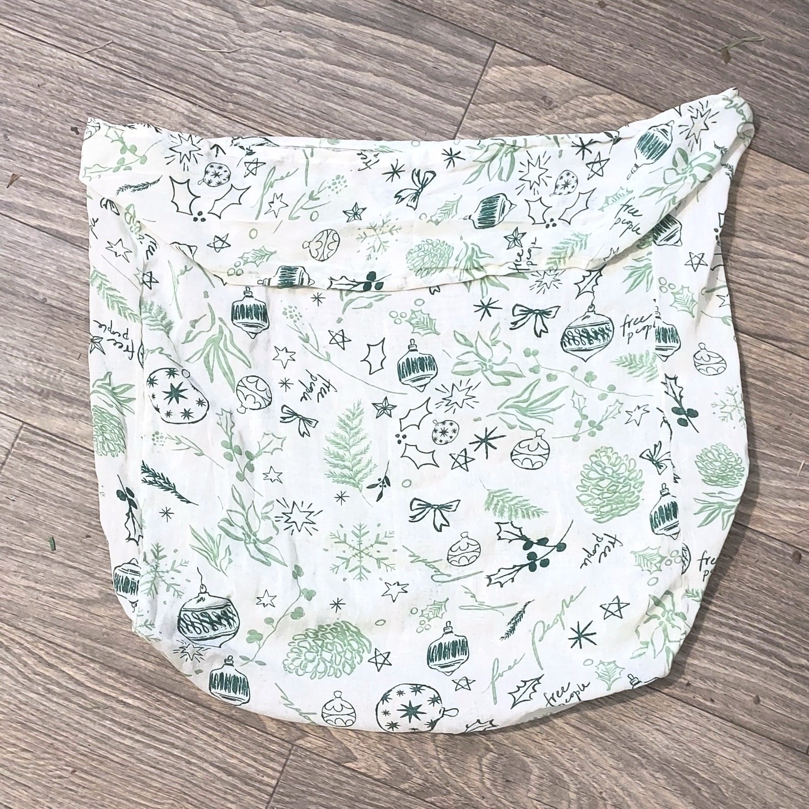 Free People Christmas Reusable Tote Crossbody Shoulder Bag Gauze Knit Boho Bag