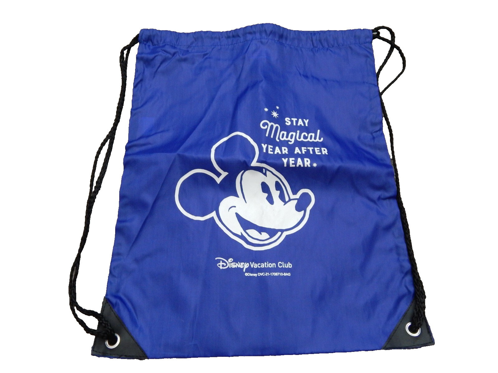 DISNEY VACATION CLUB MICKEY MOUSE DRAWSTRING ECO BAG REUSABLE BLUE 17″ X 13″ NEW