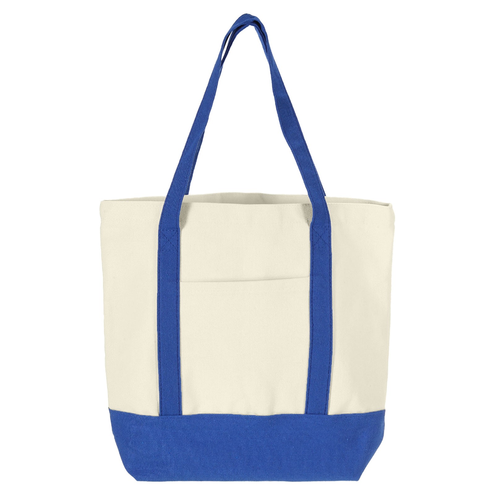 Canvas Tote Bag with Zipper 16″ x 14″ x 4″ Canvas Bag Tote Bag Blue