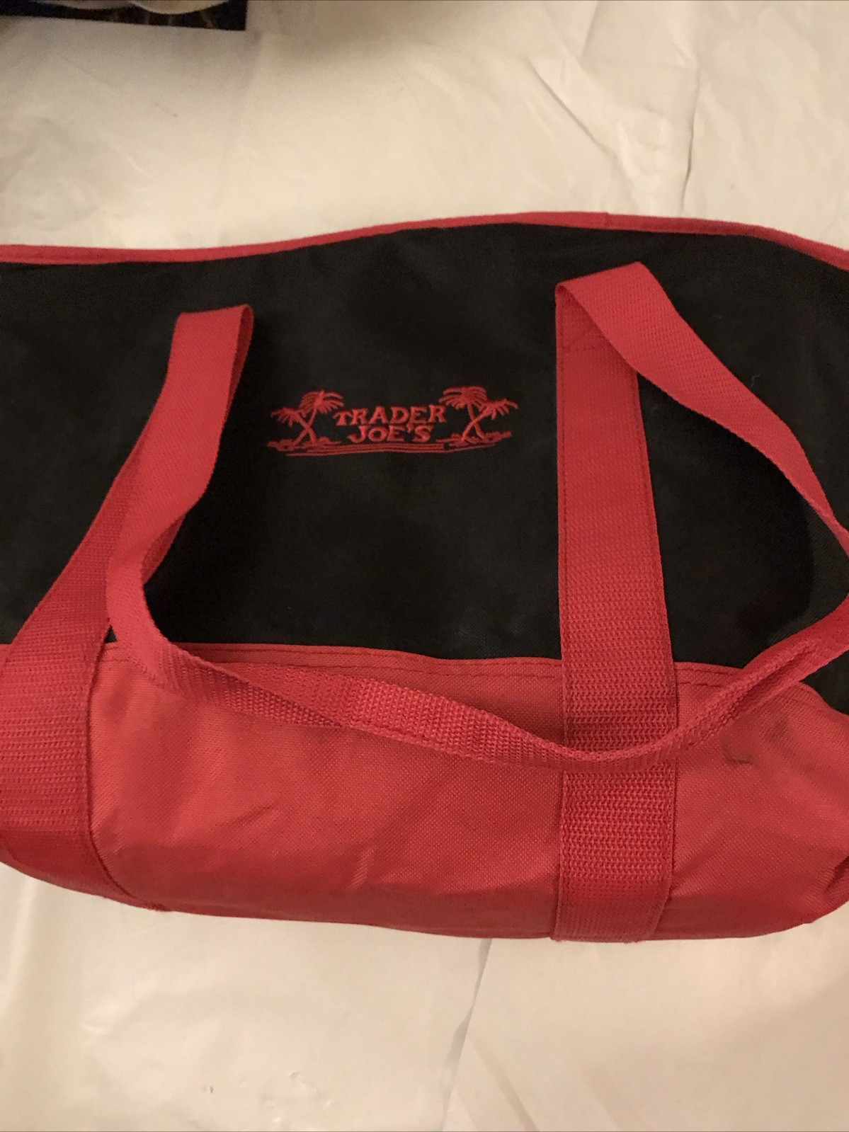 TRADER JOE’S XL Red & Black INSULATED Cooler Tote Bag