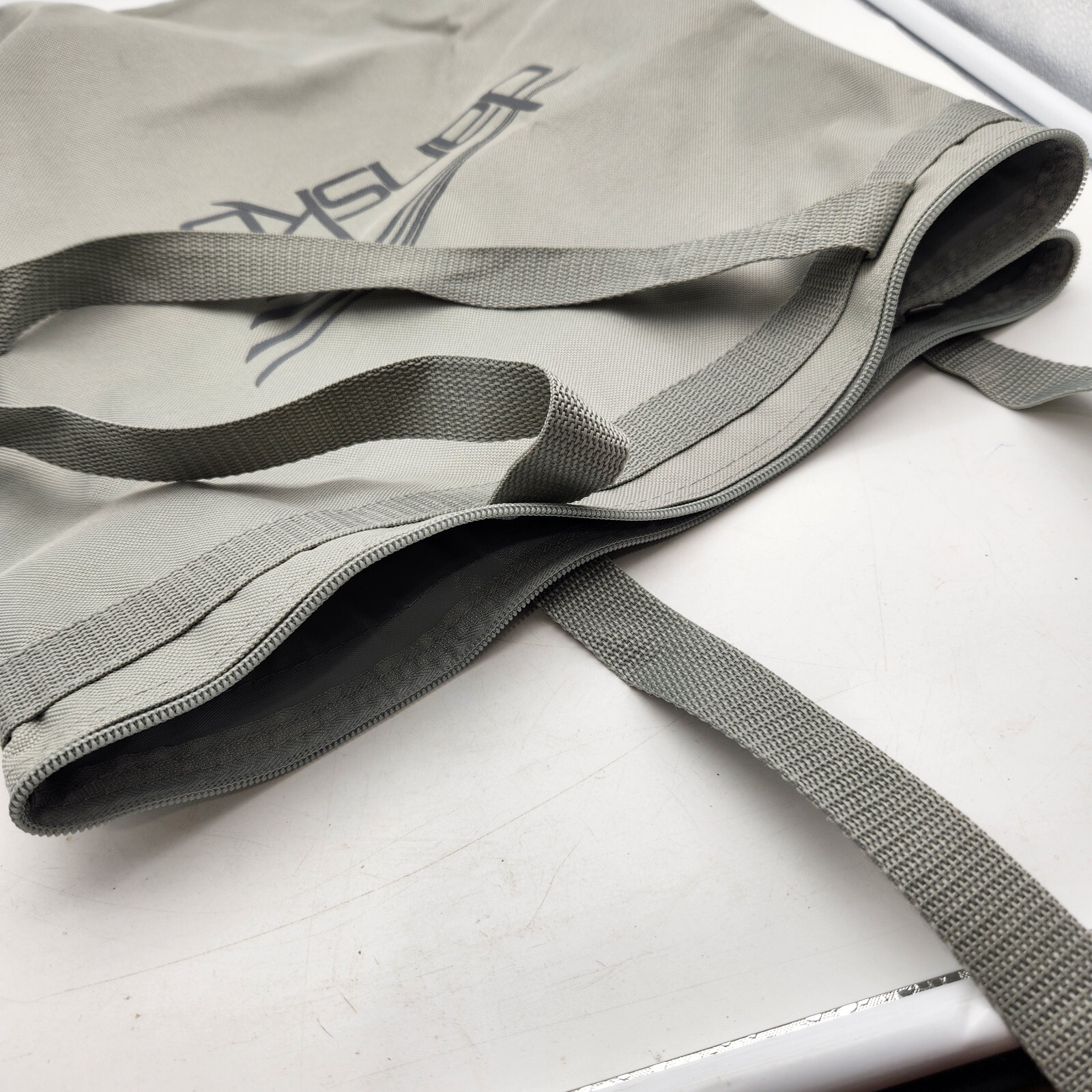 Dansko Logo Tote Shoe Bag Gray Workout Double Handles 16″x13″x4″