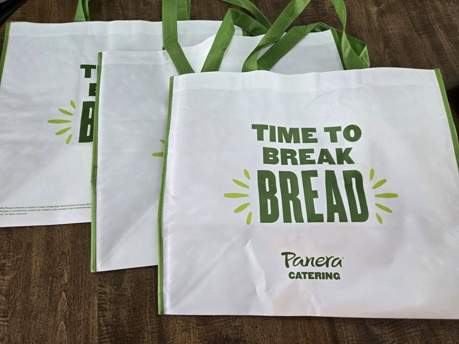 Lot of (3) Panera Bread CATERING Tote Bag XLarge Reusable 21x12x18