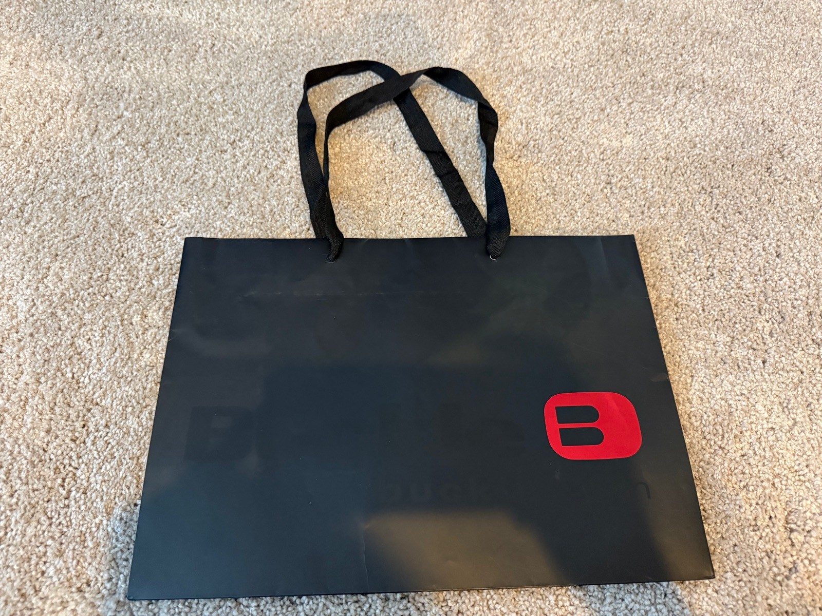 Buckle Clothing Reusable shopping Bag Black gift 14×10